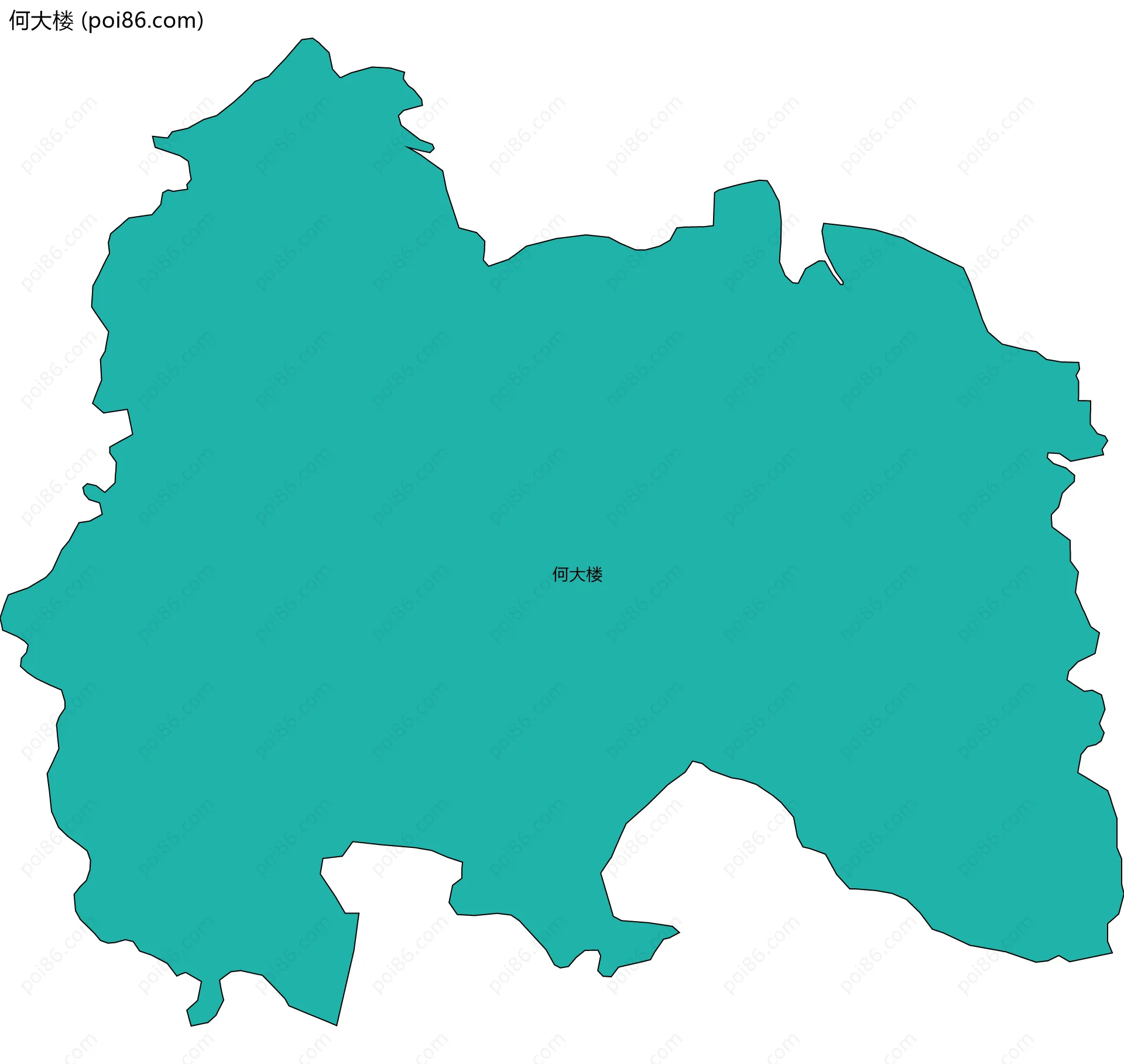 何大楼边界地图