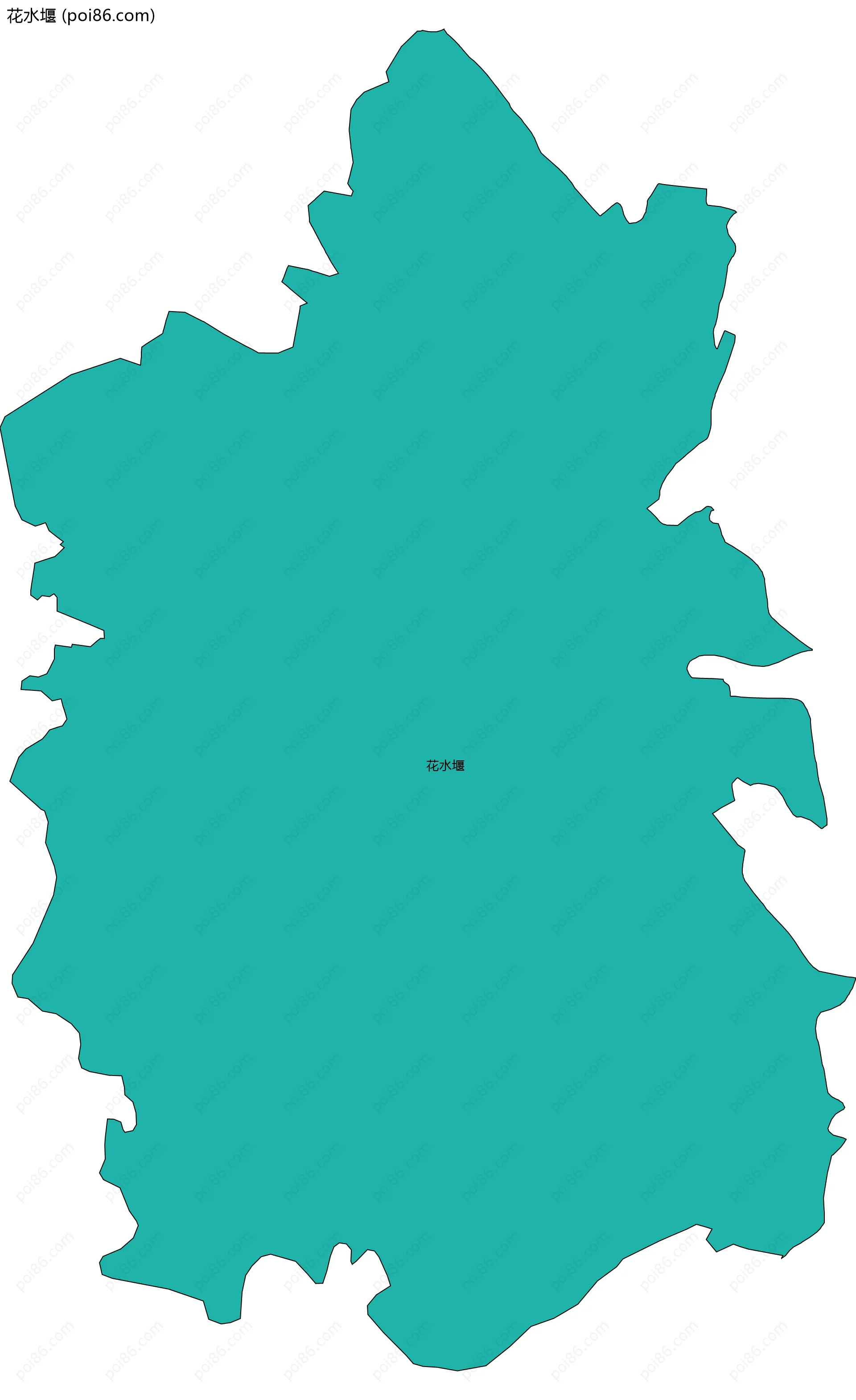 花水堰边界地图