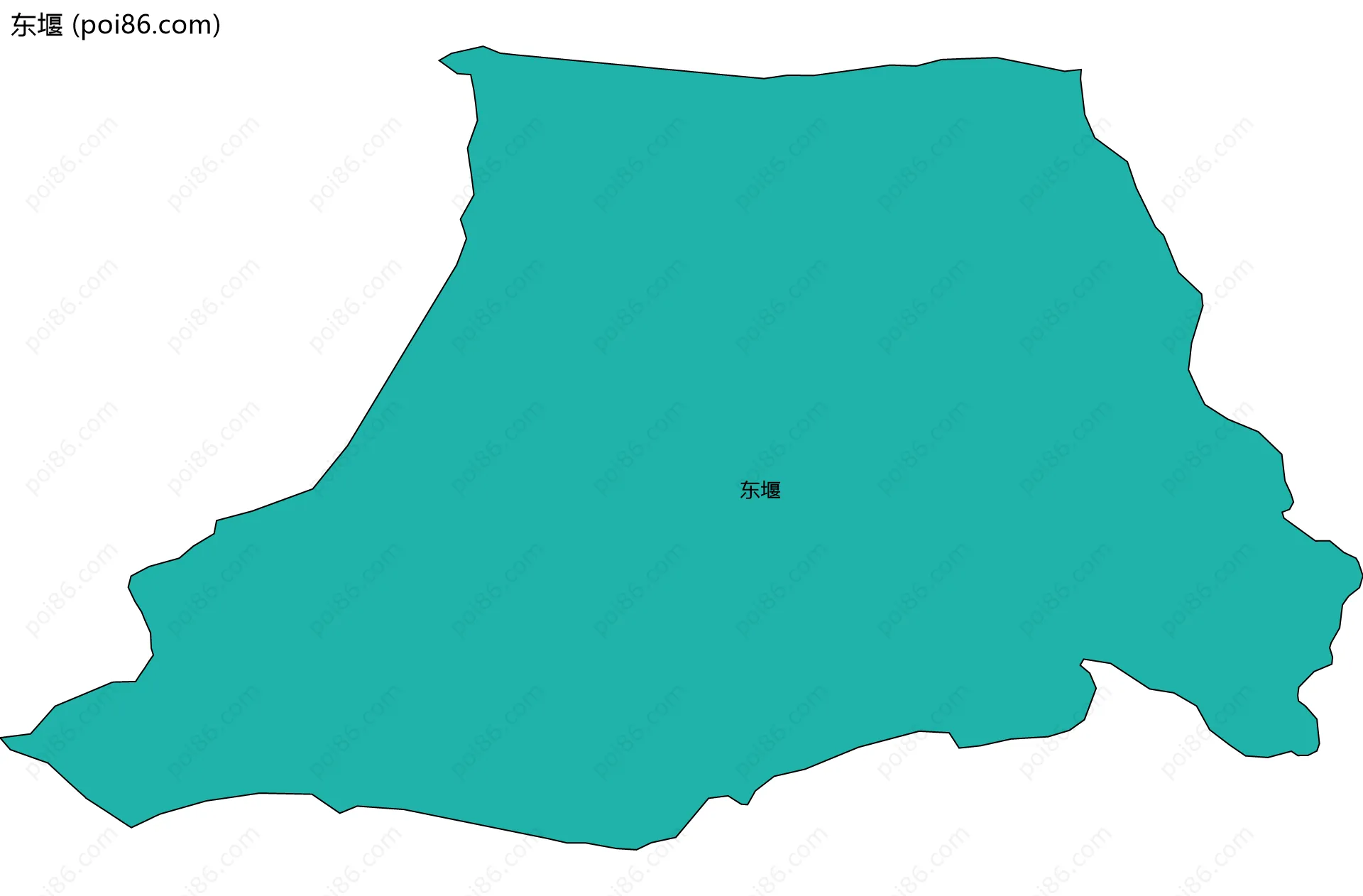 东堰边界地图