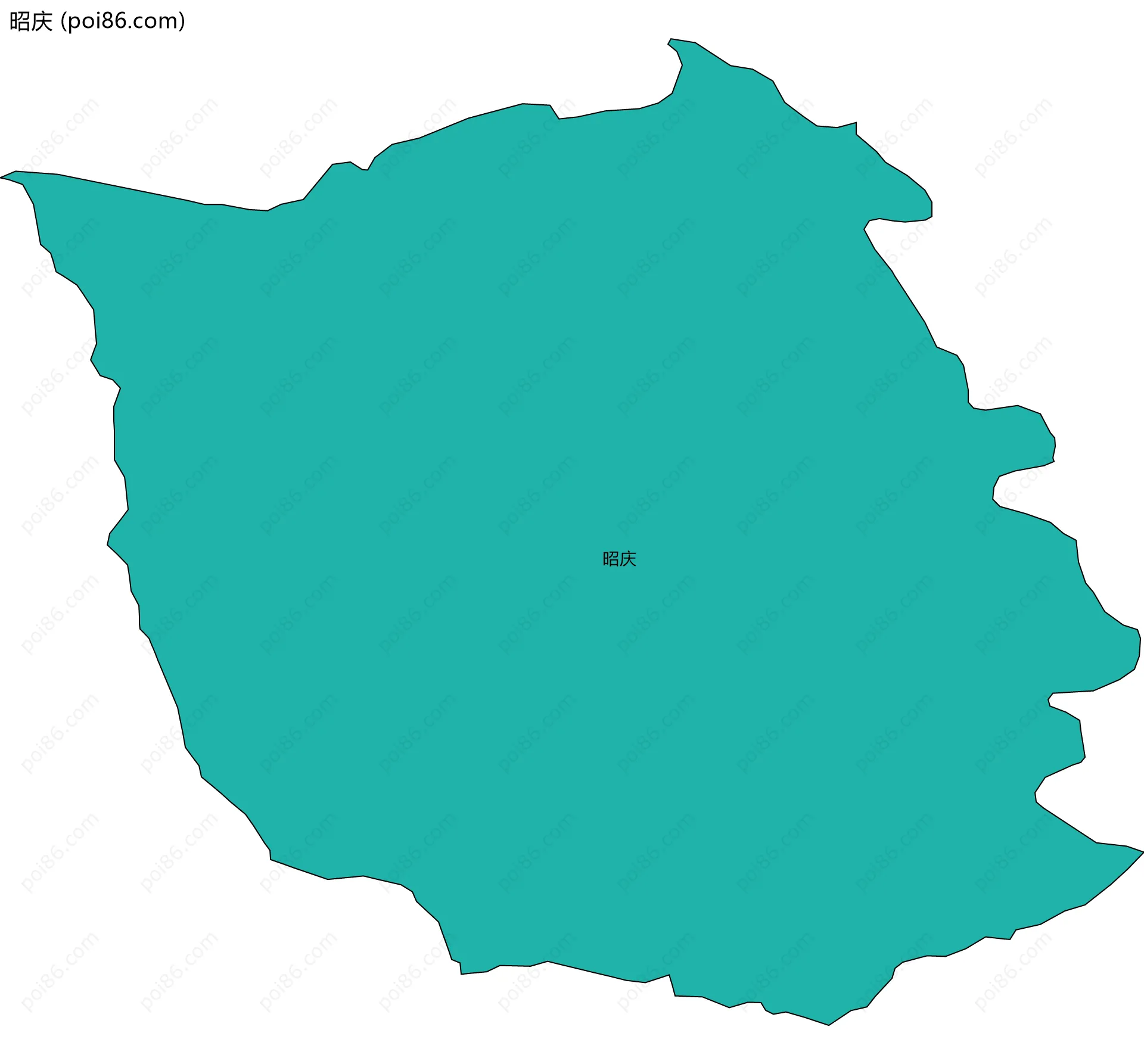 昭庆边界地图