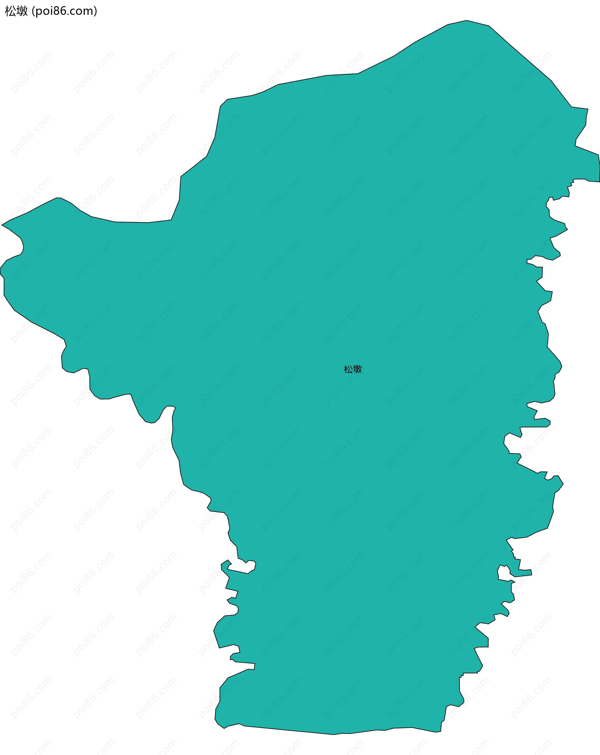 松墩边界地图