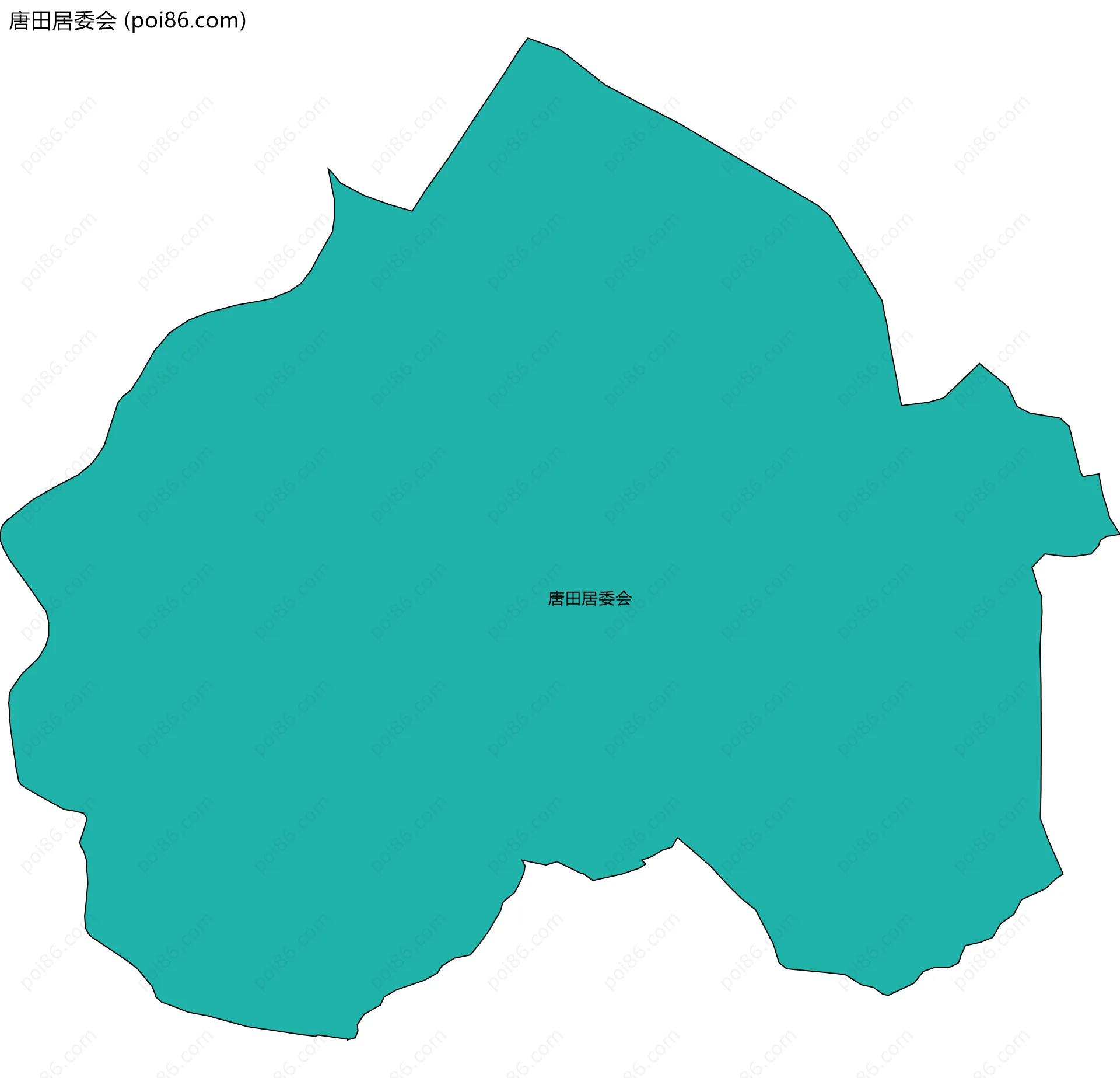 唐田居委会边界地图