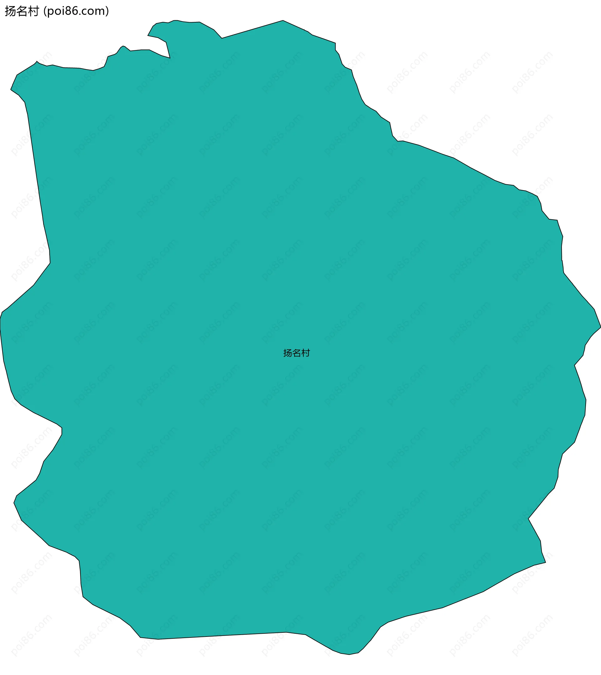 扬名村边界地图
