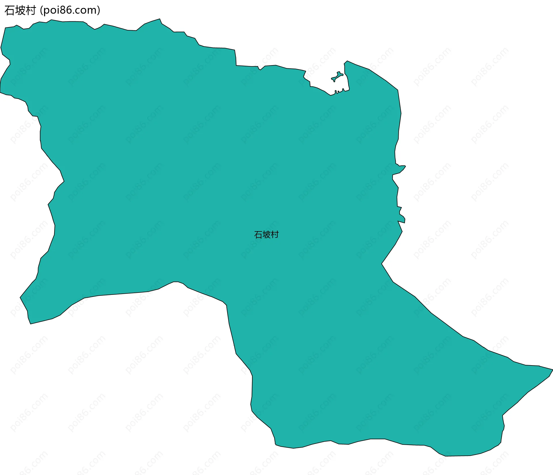 石坡村边界地图