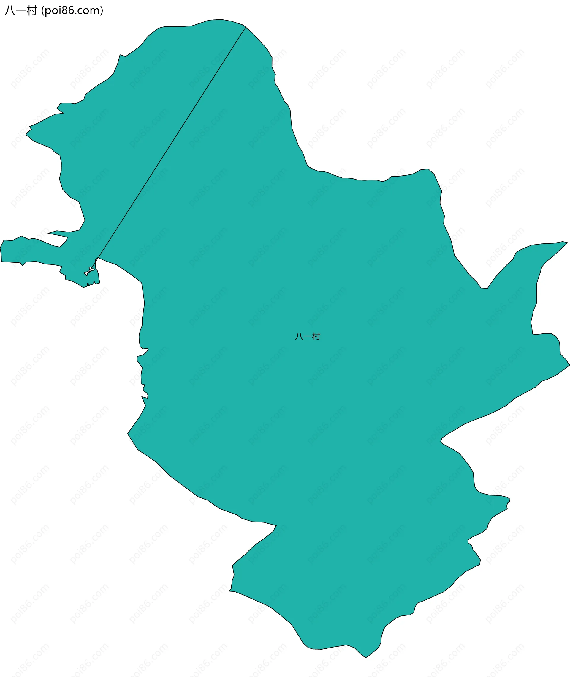 八一村边界地图