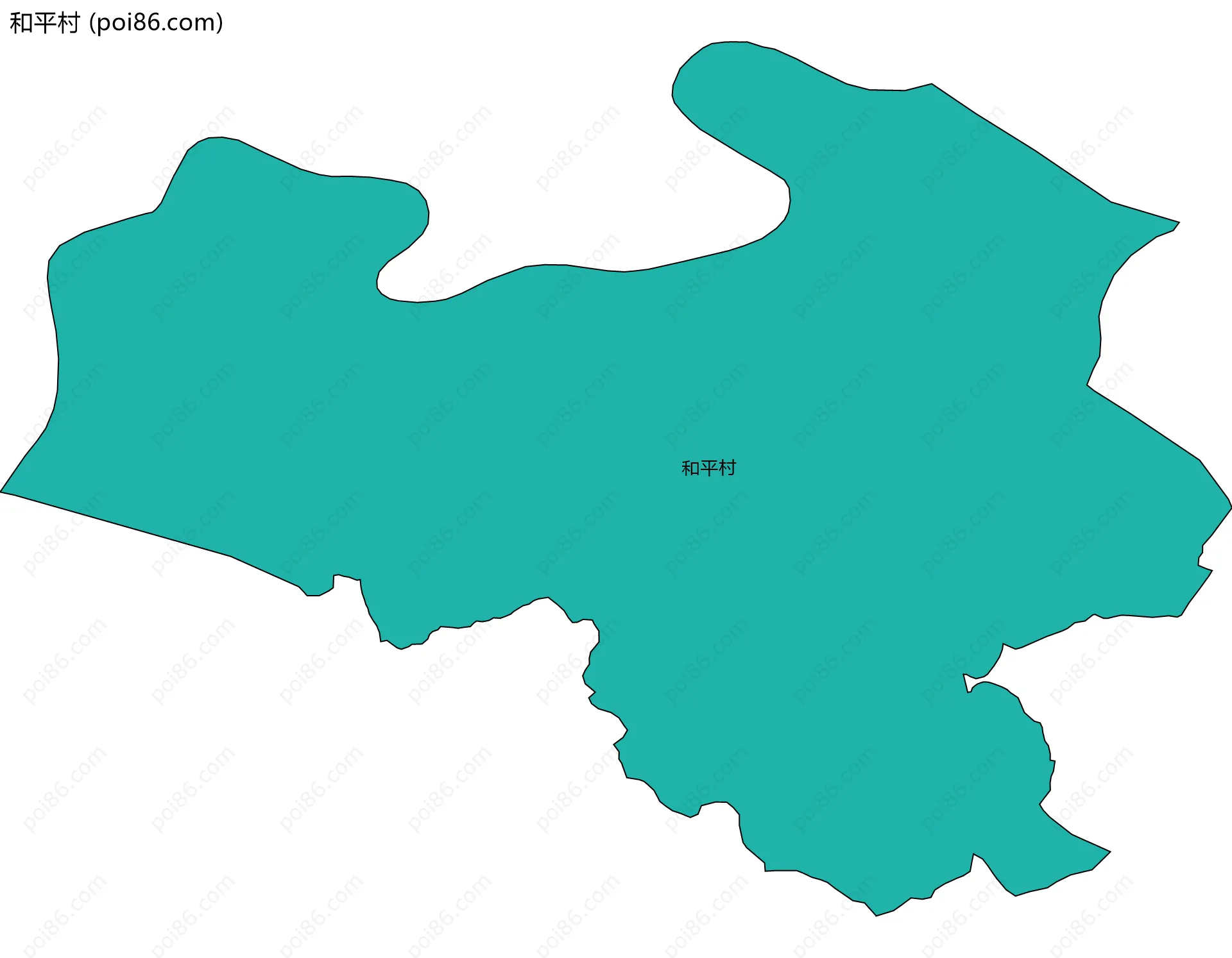 和平村边界地图