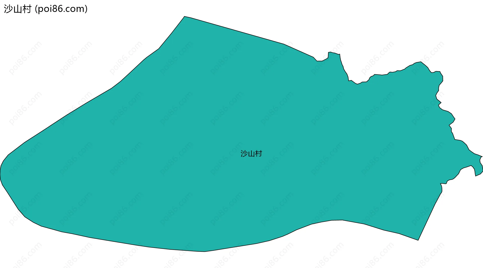 沙山村边界地图