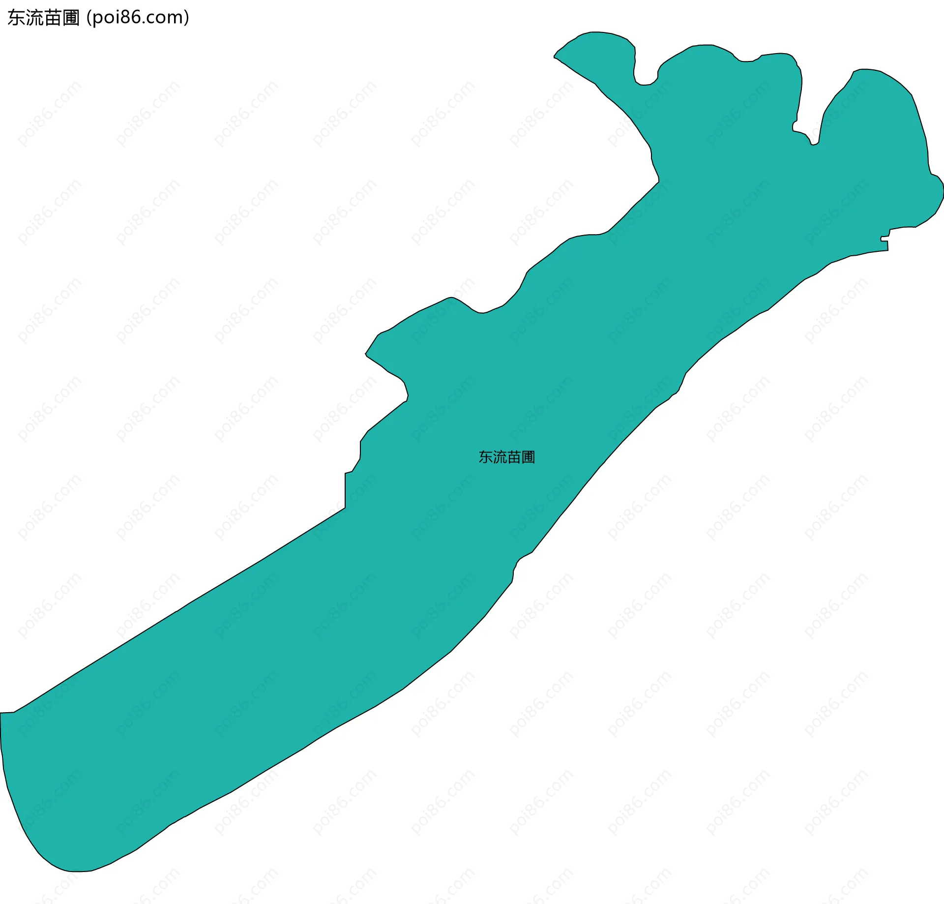 东流苗圃边界地图(五级行政区划)