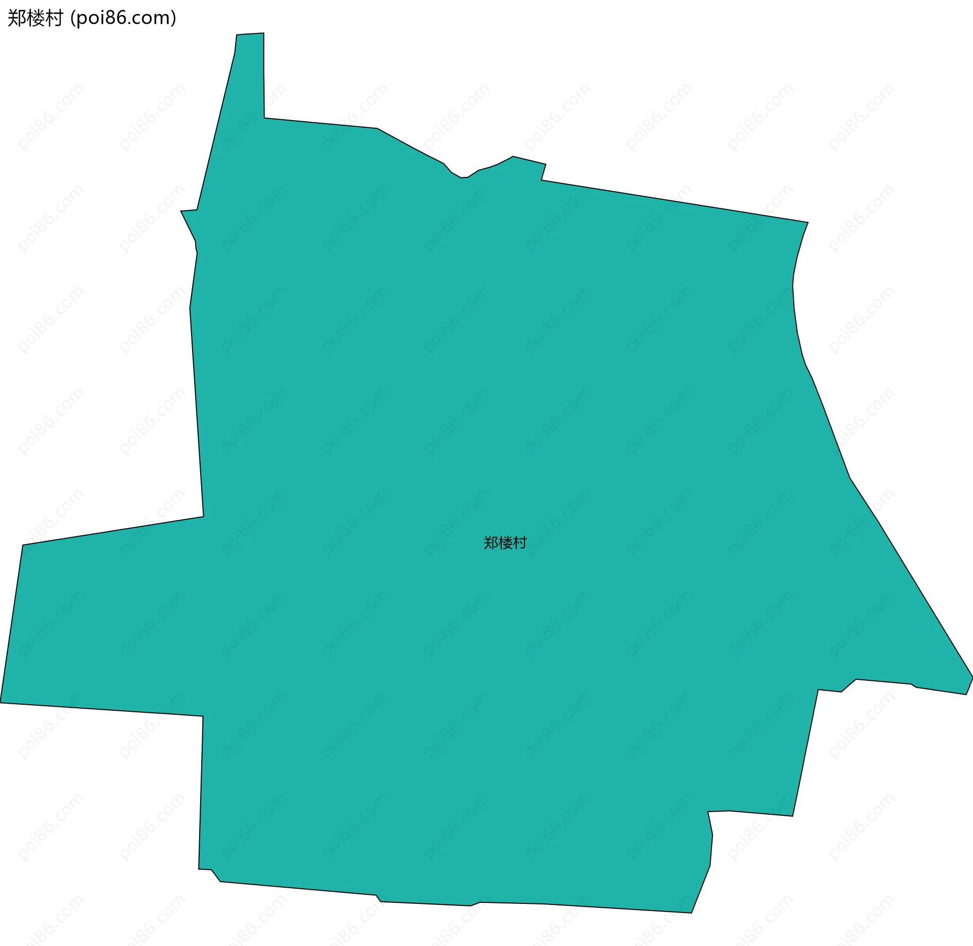 郑楼村边界地图