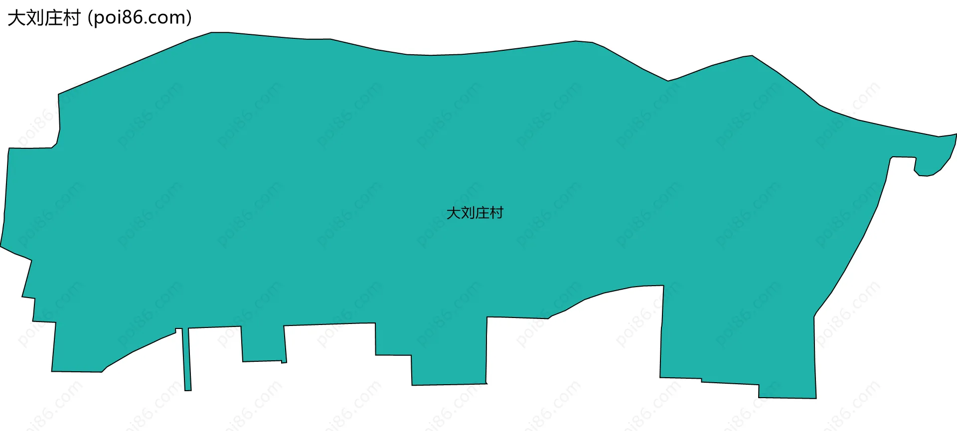 大刘庄村边界地图