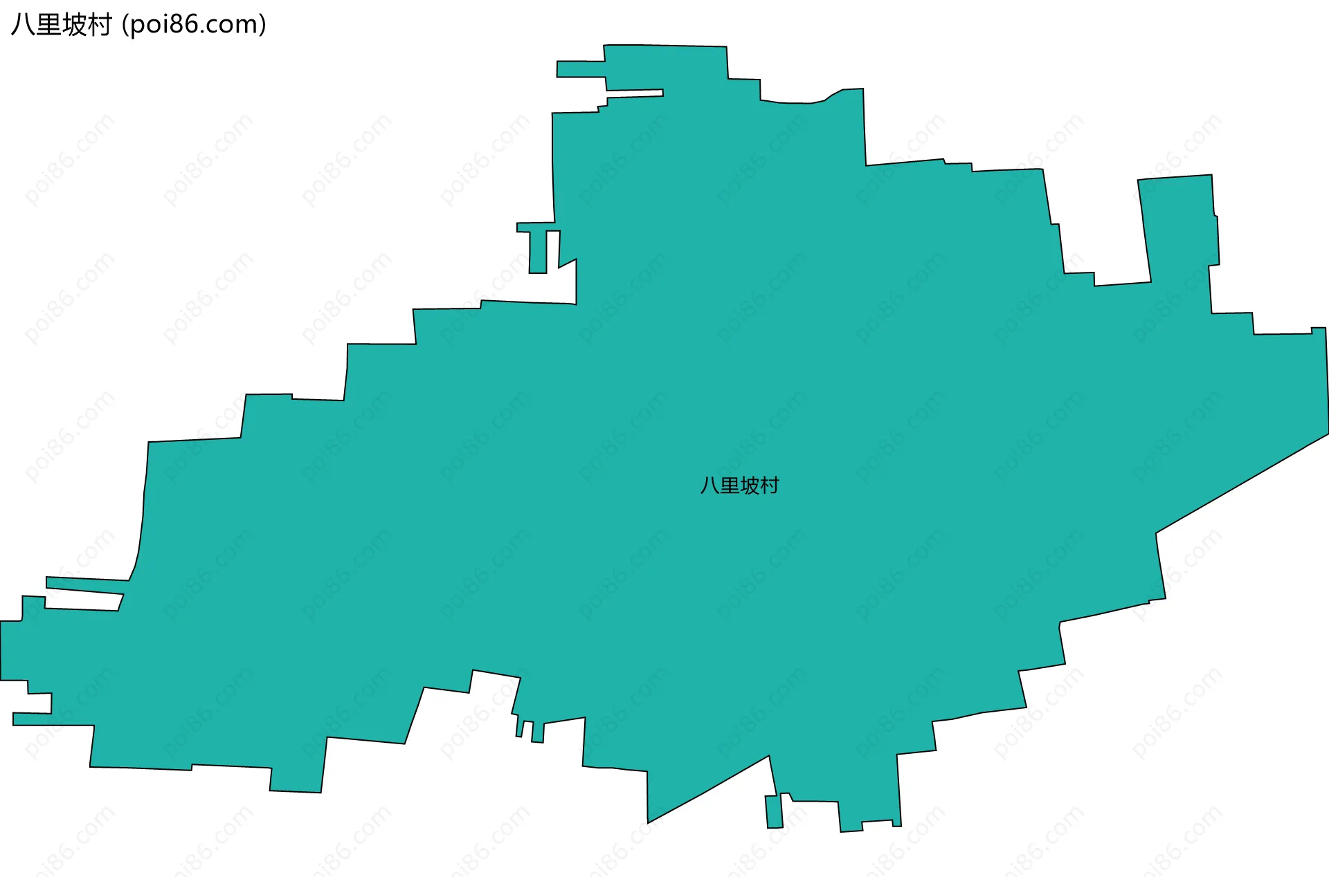 八里坡村边界地图