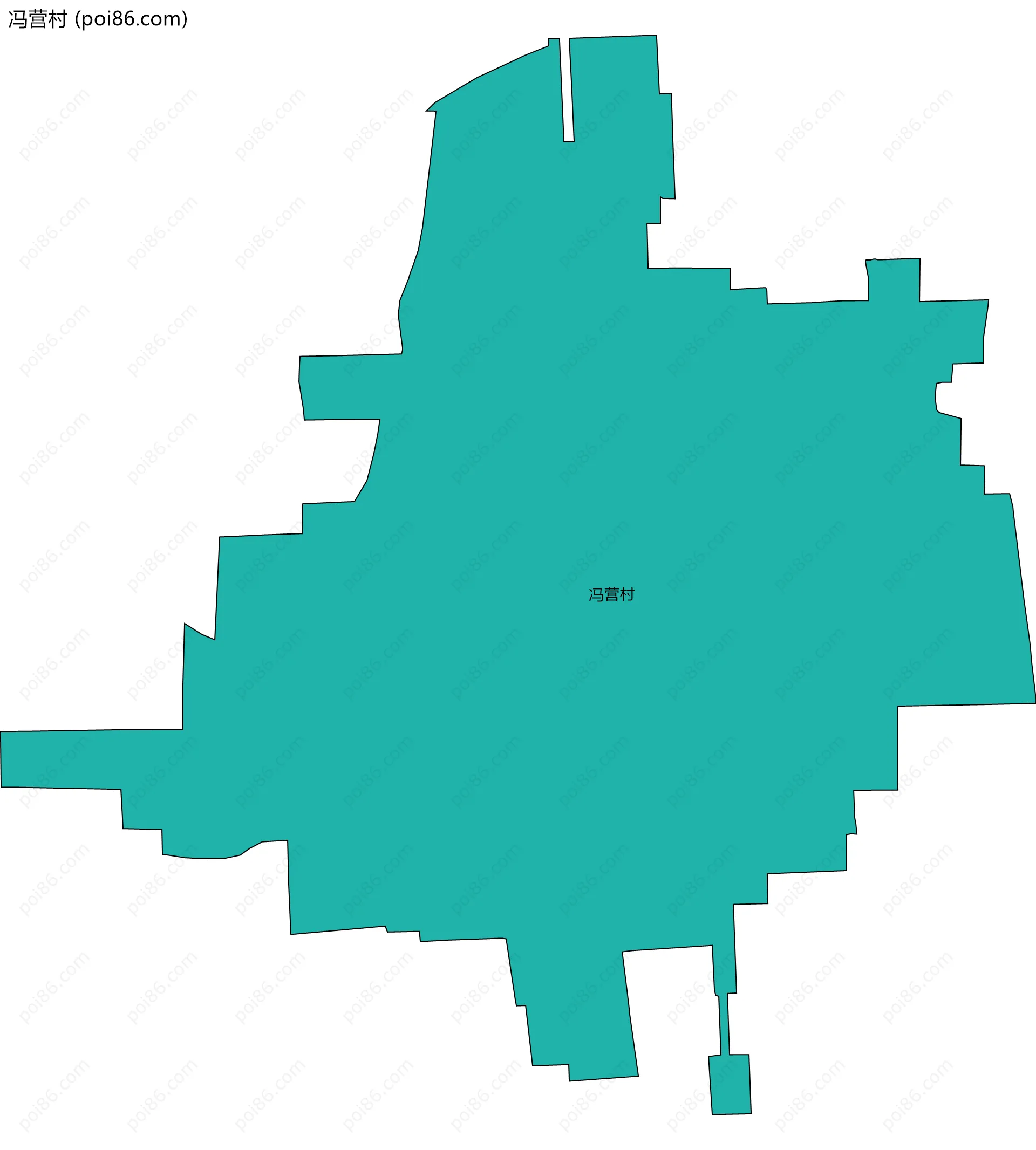 冯营村边界地图