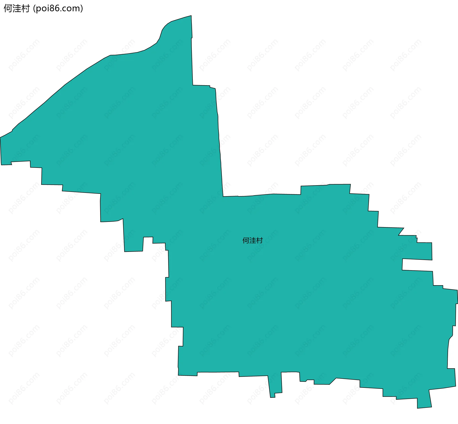 何洼村边界地图
