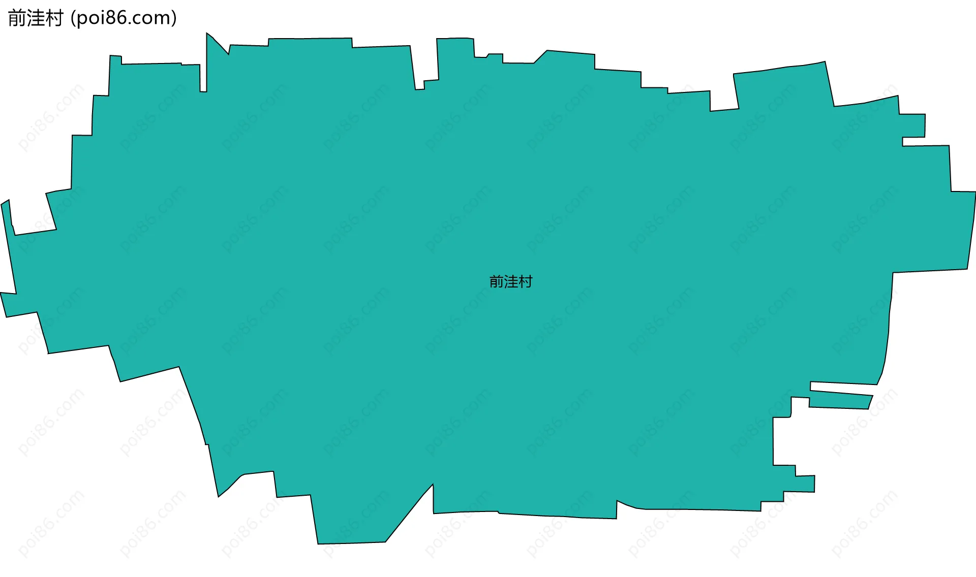 前洼村边界地图