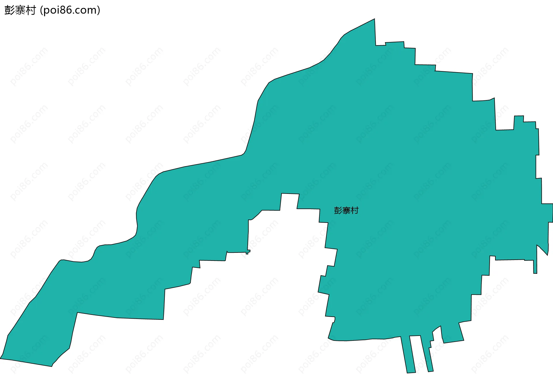 彭寨村边界地图