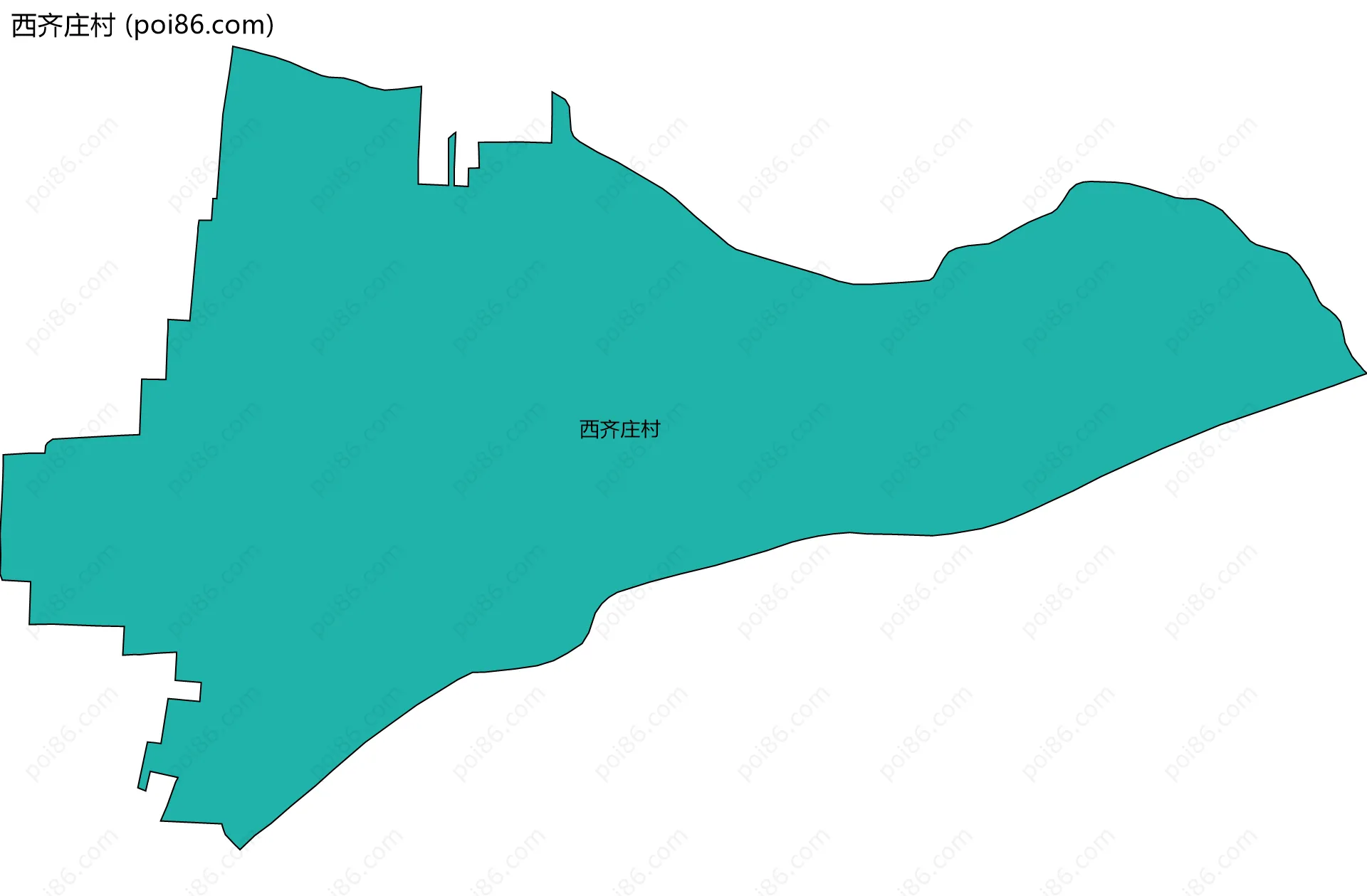 西齐庄村边界地图