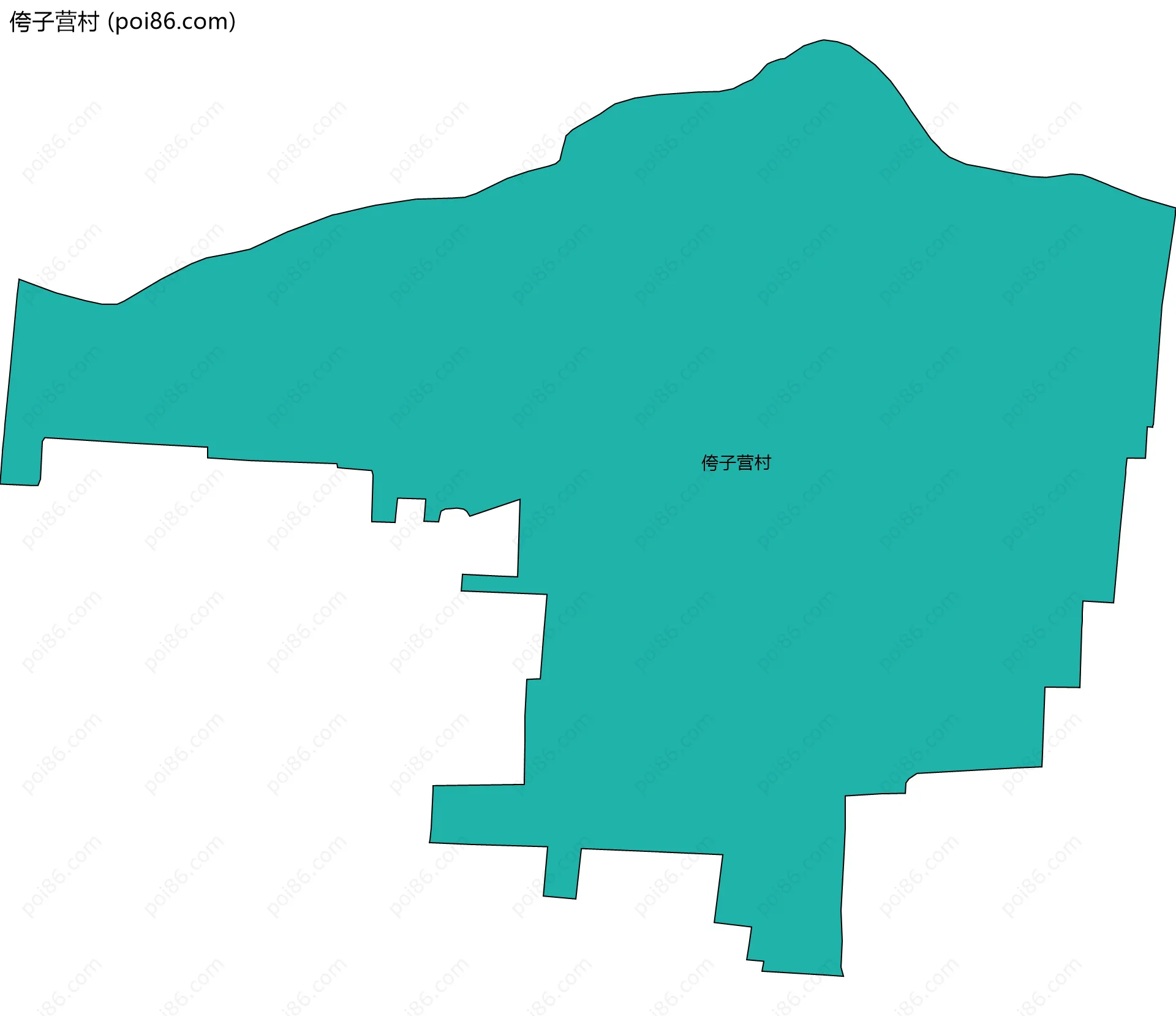 侉子营村边界地图