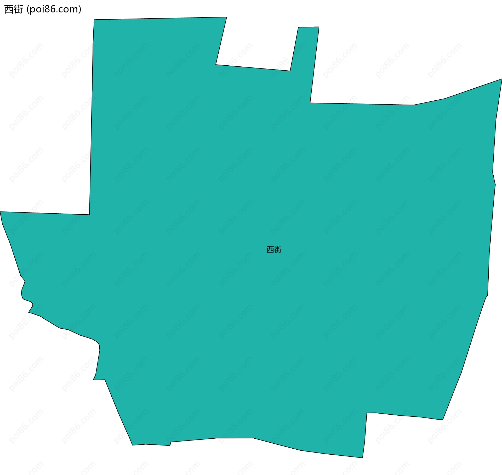 西街边界地图