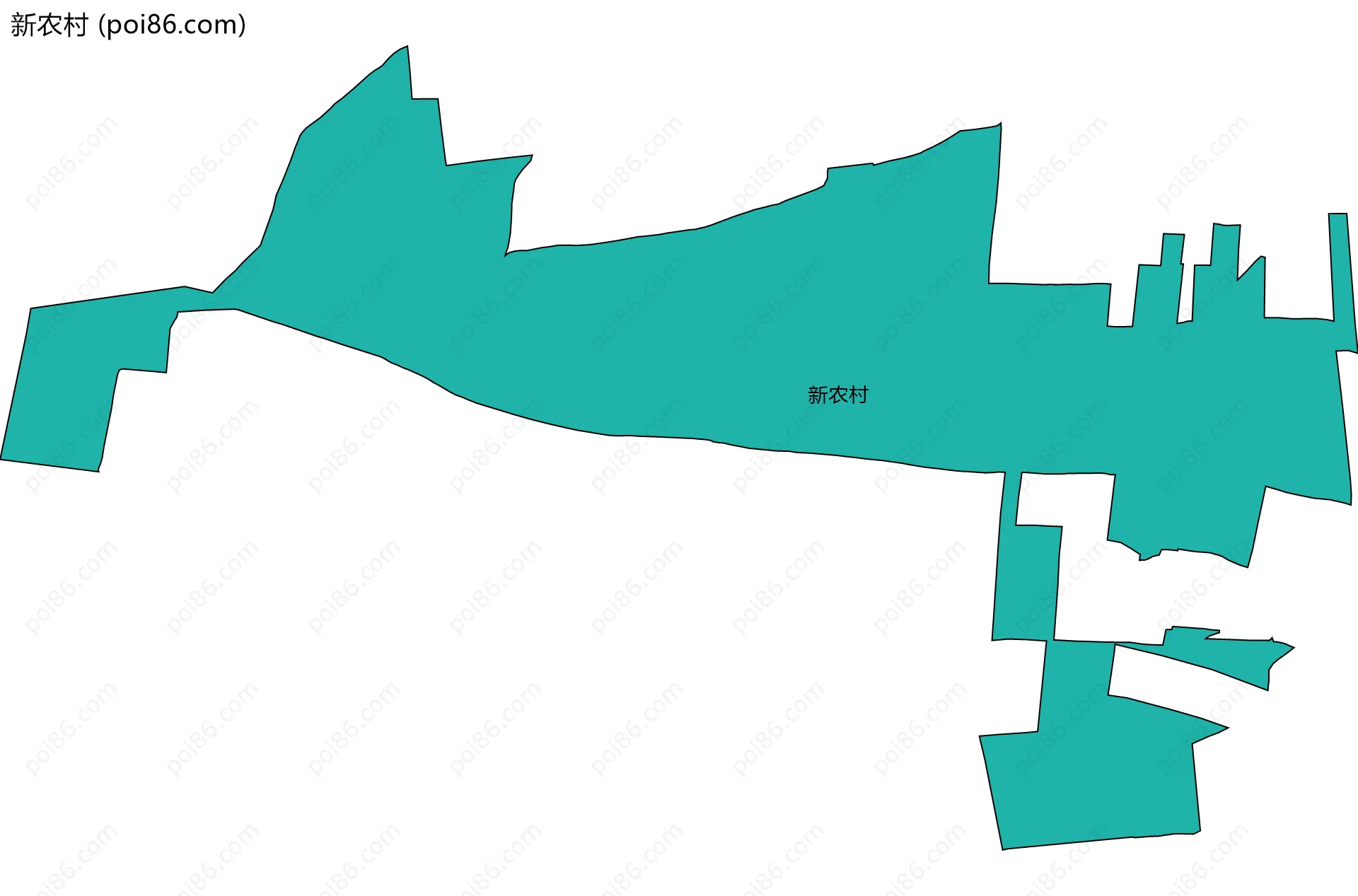 新农村边界地图