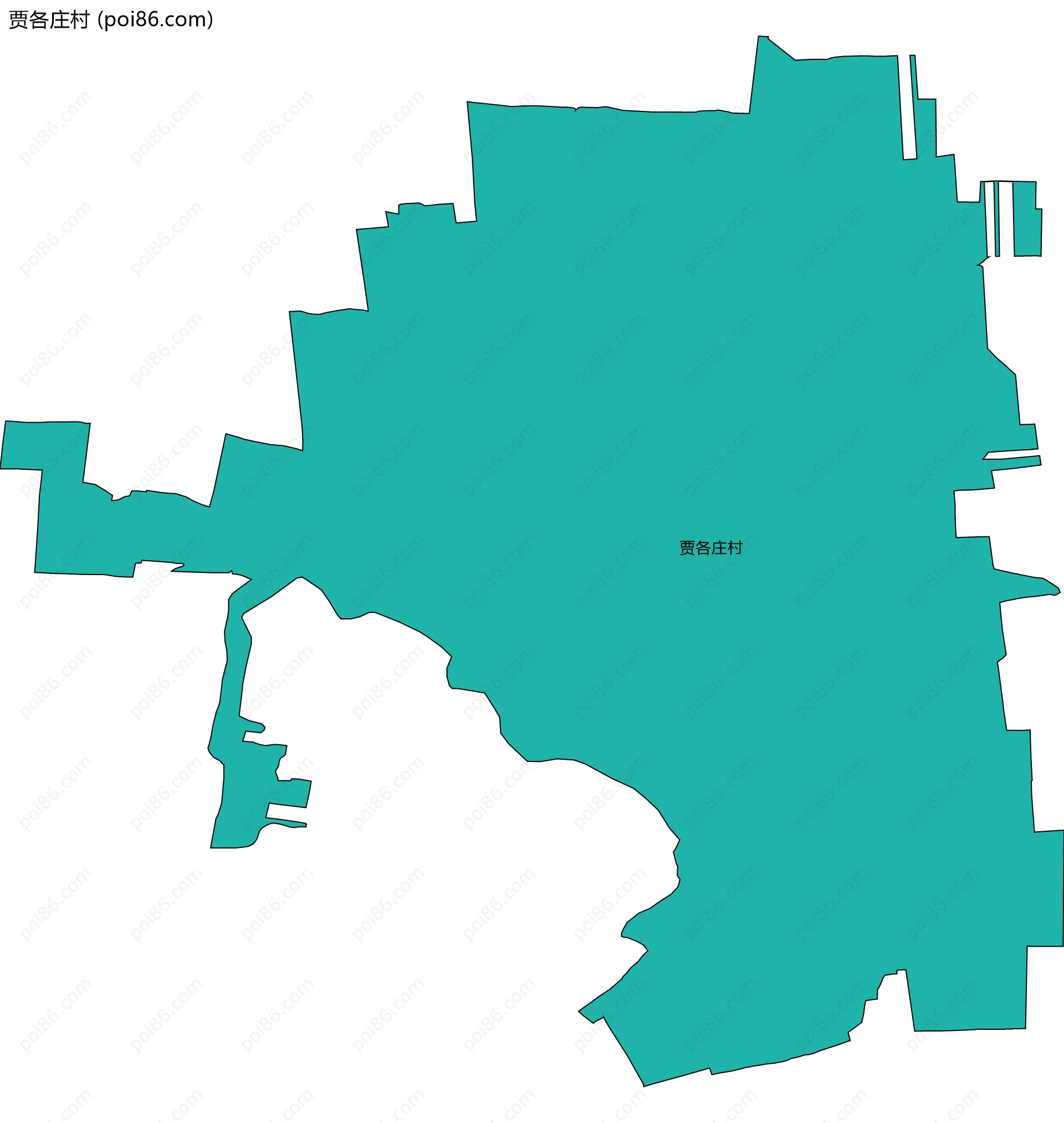 贾各庄村边界地图