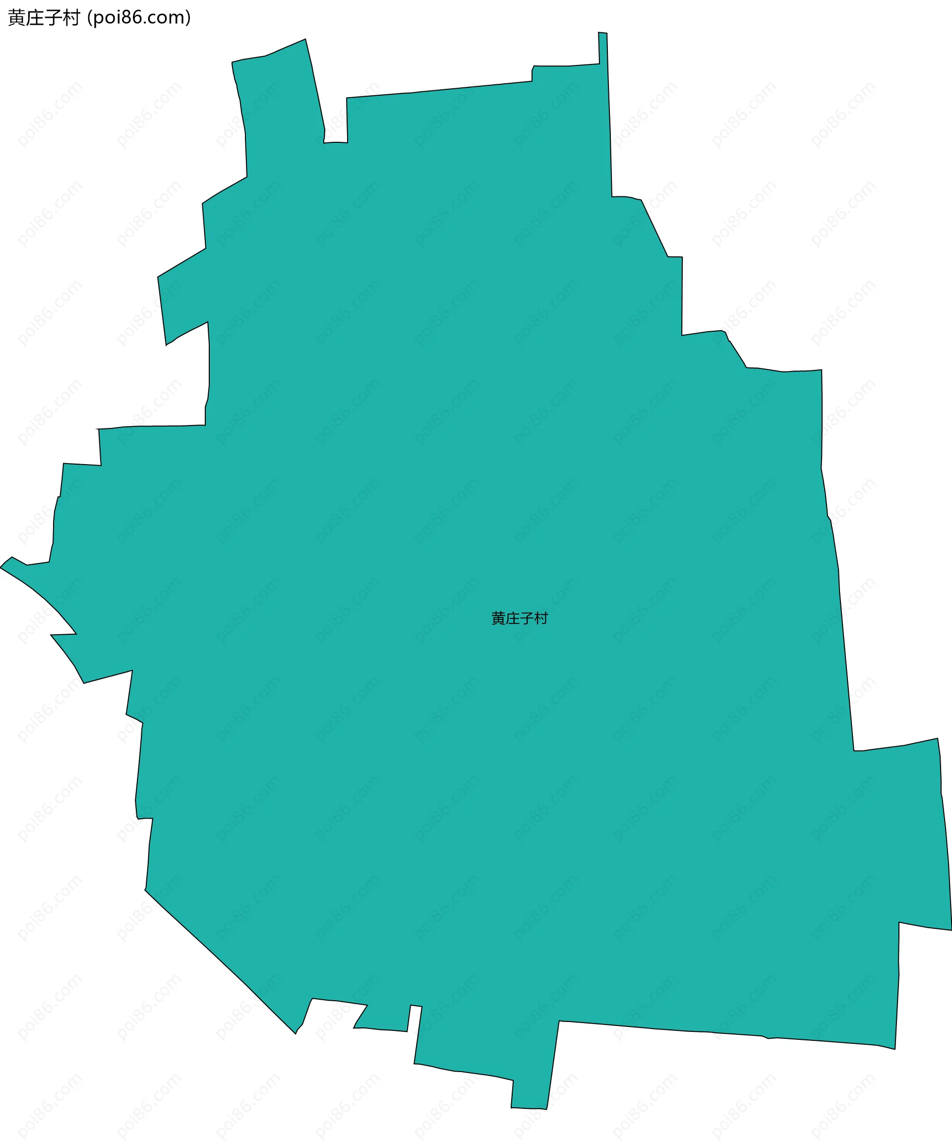 黄庄子村边界地图