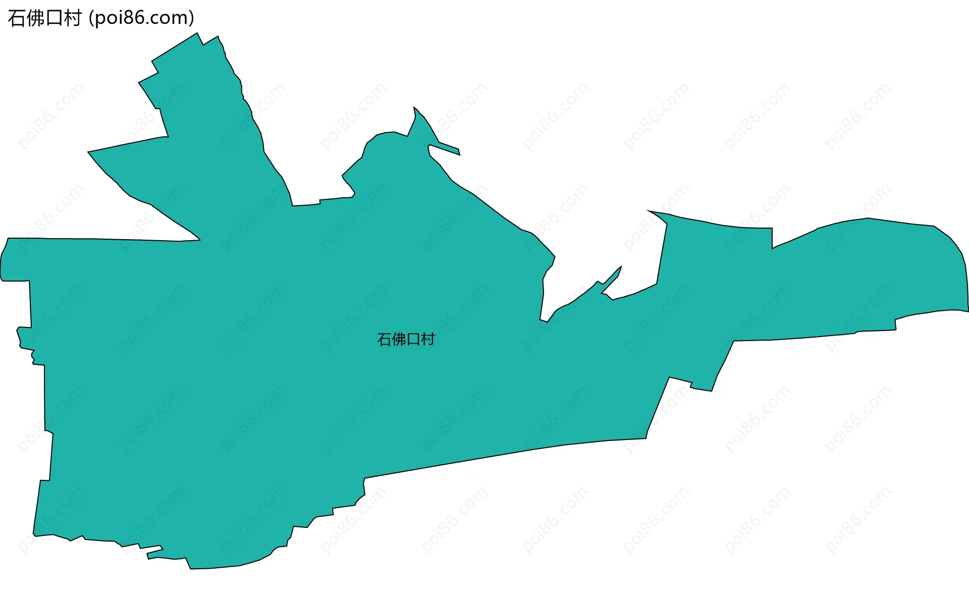 石佛口村边界地图