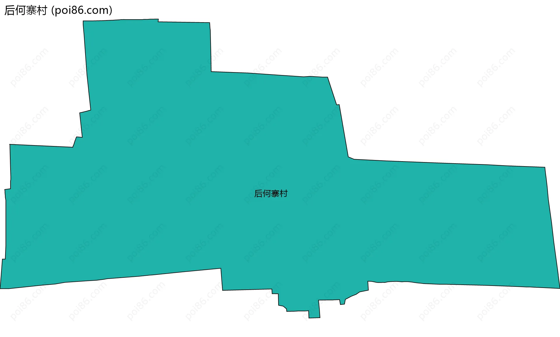 后何寨村边界地图