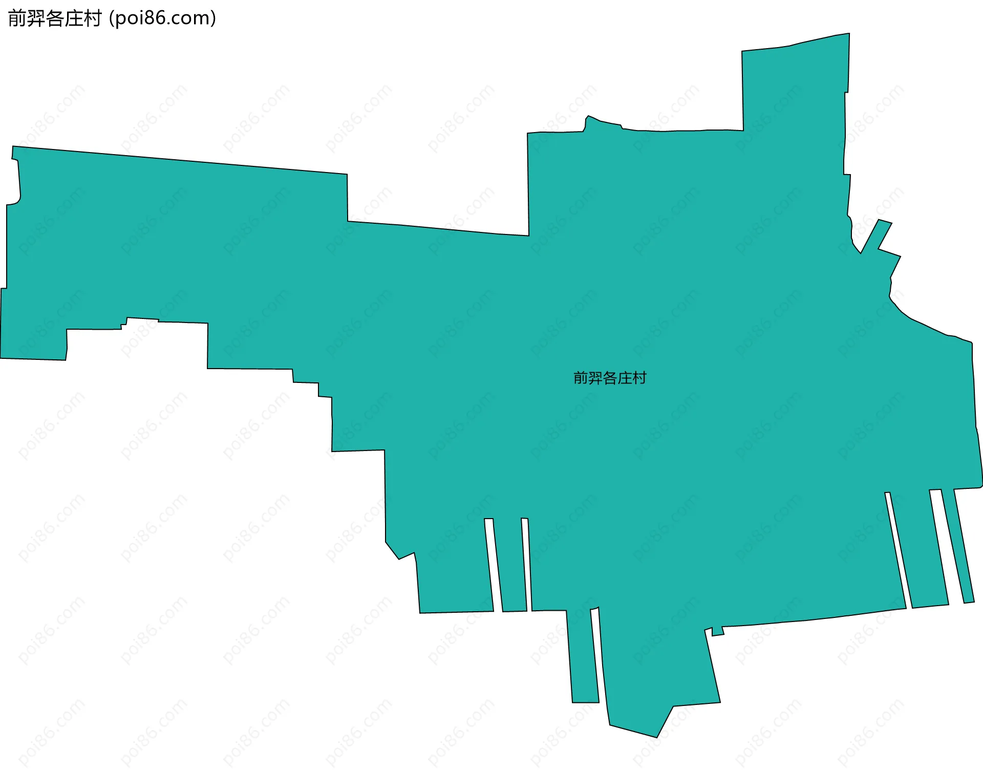 前羿各庄村边界地图