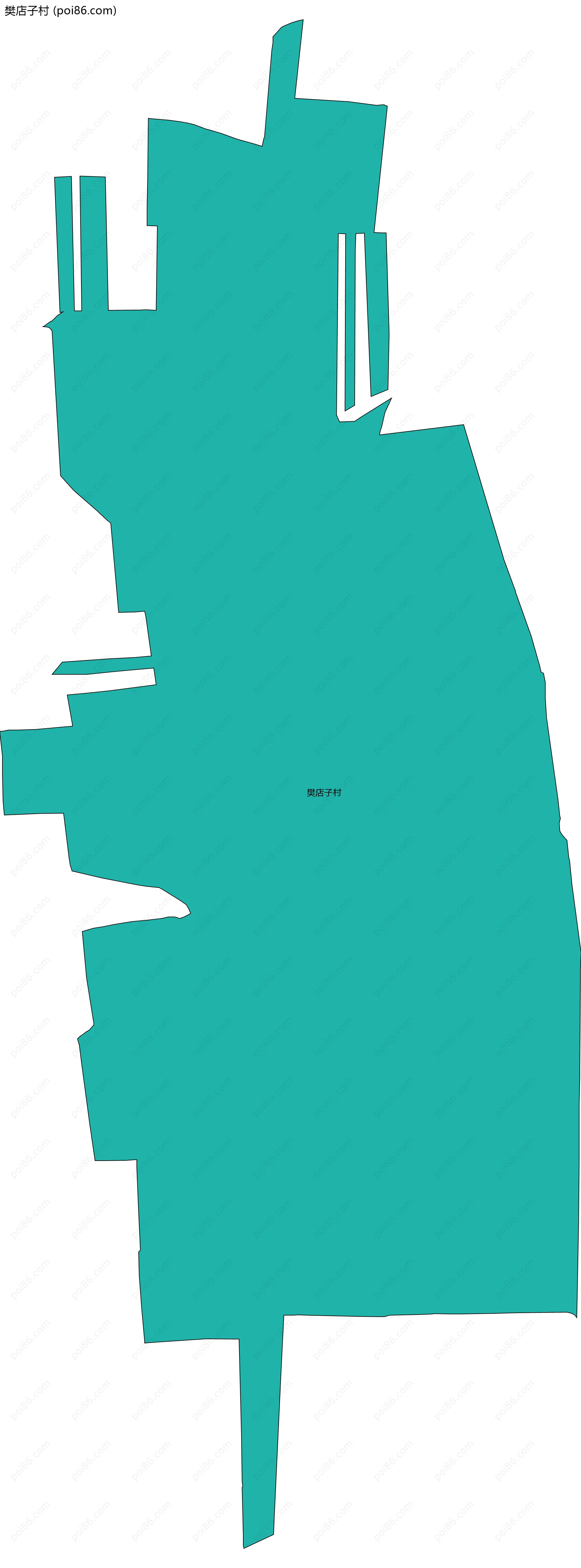 樊店子村边界地图