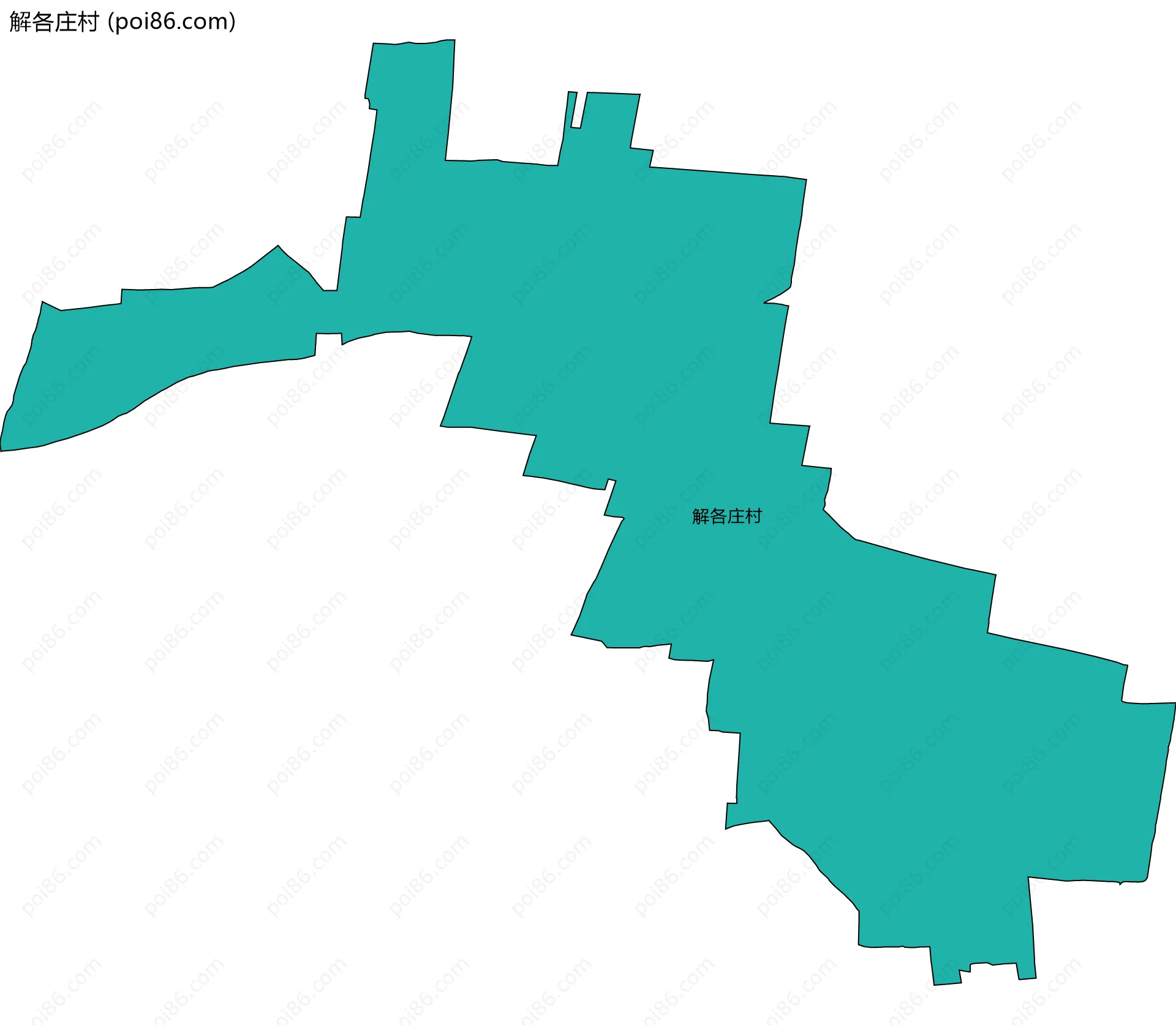解各庄村边界地图