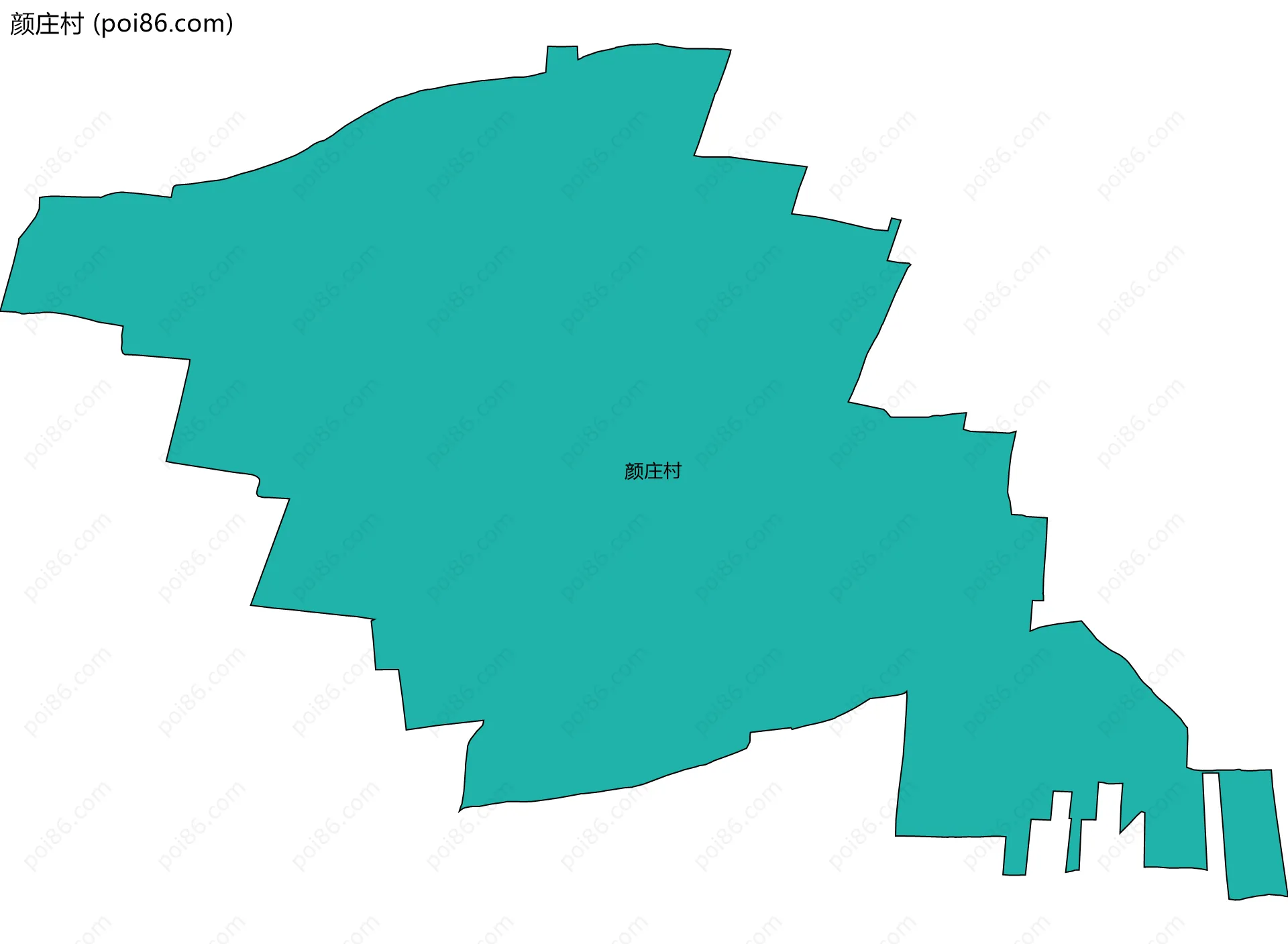 颜庄村边界地图