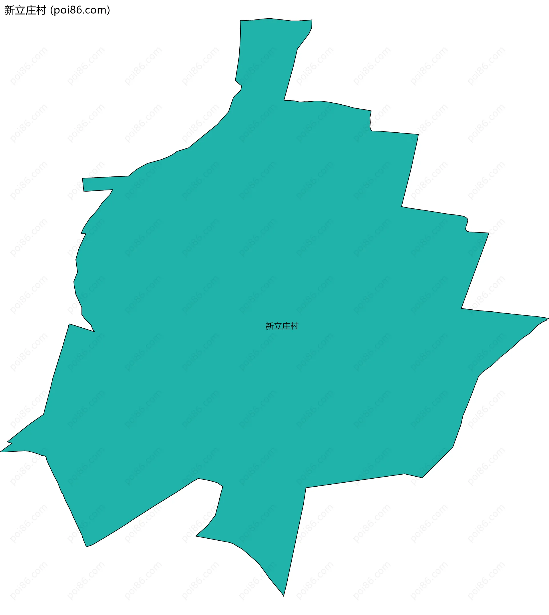 新立庄村边界地图