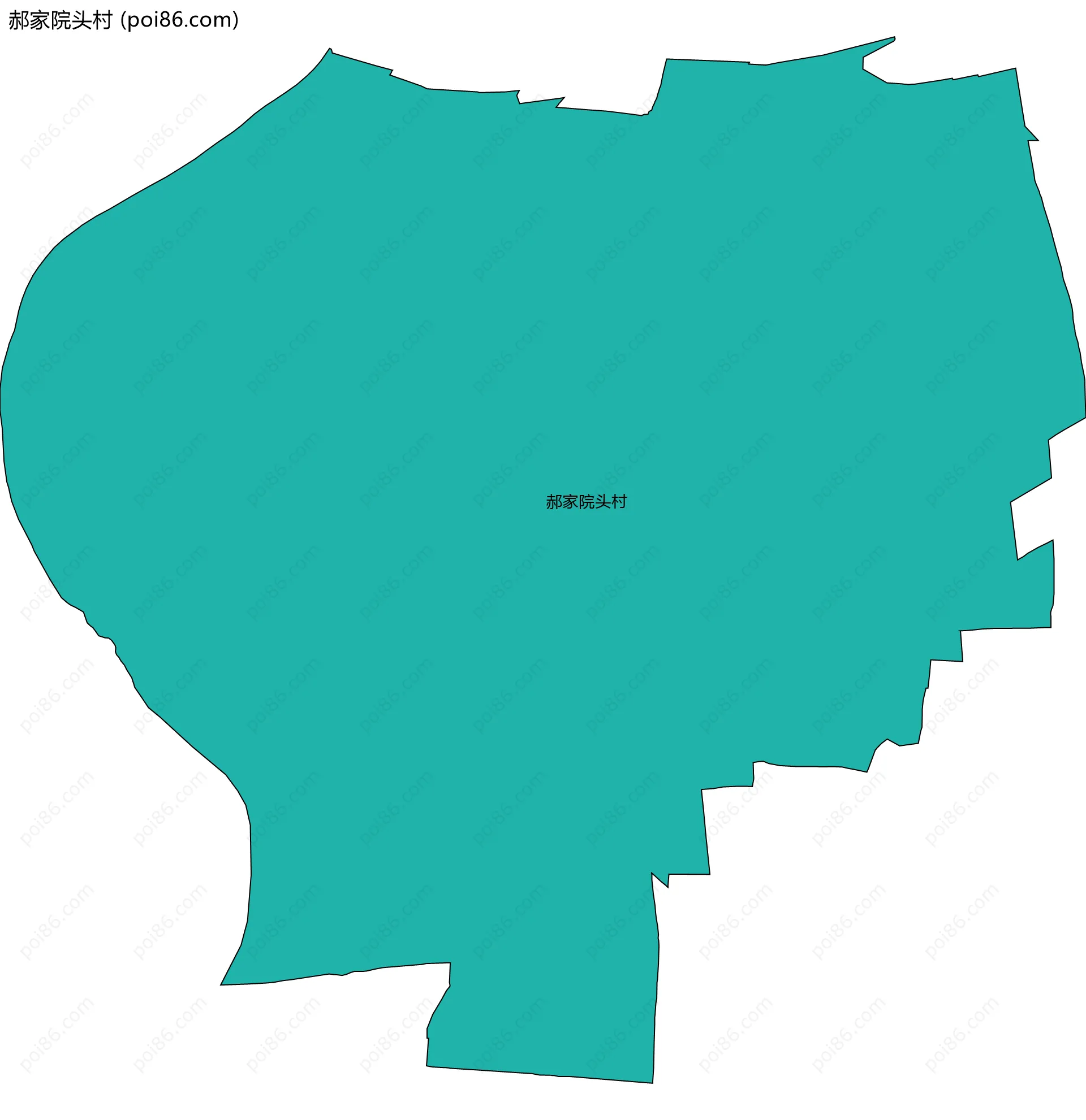 郝家院头村边界地图