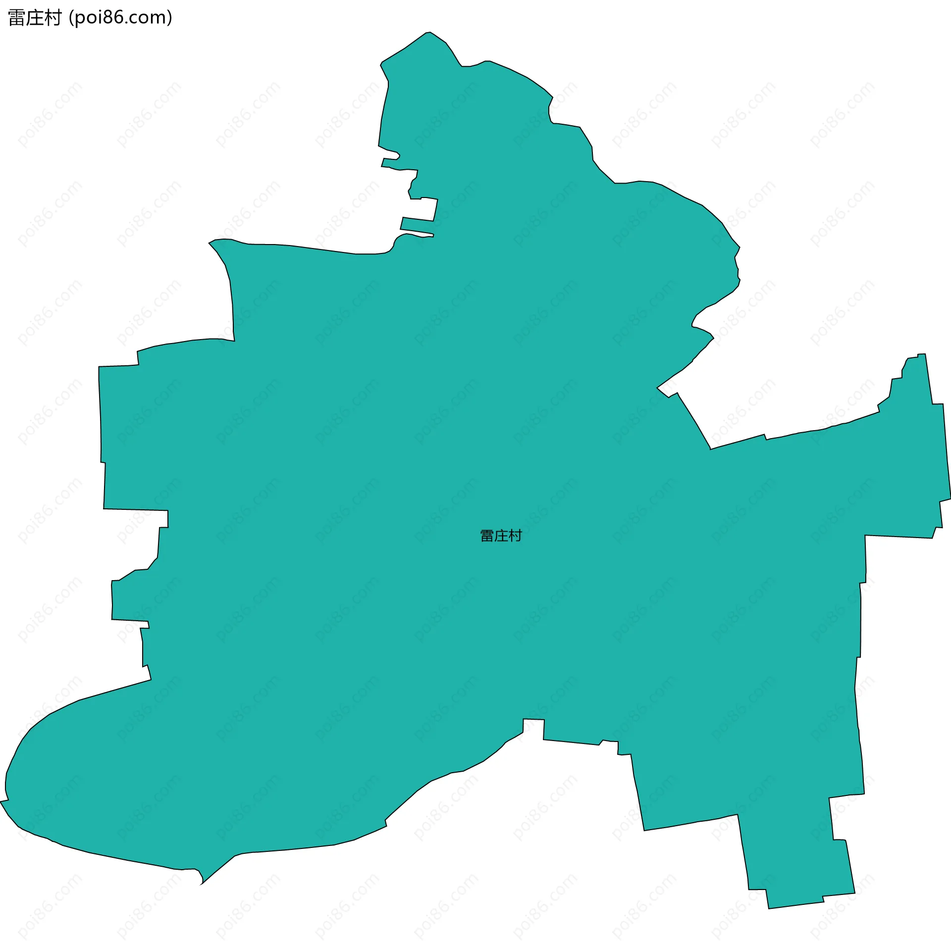 雷庄村边界地图