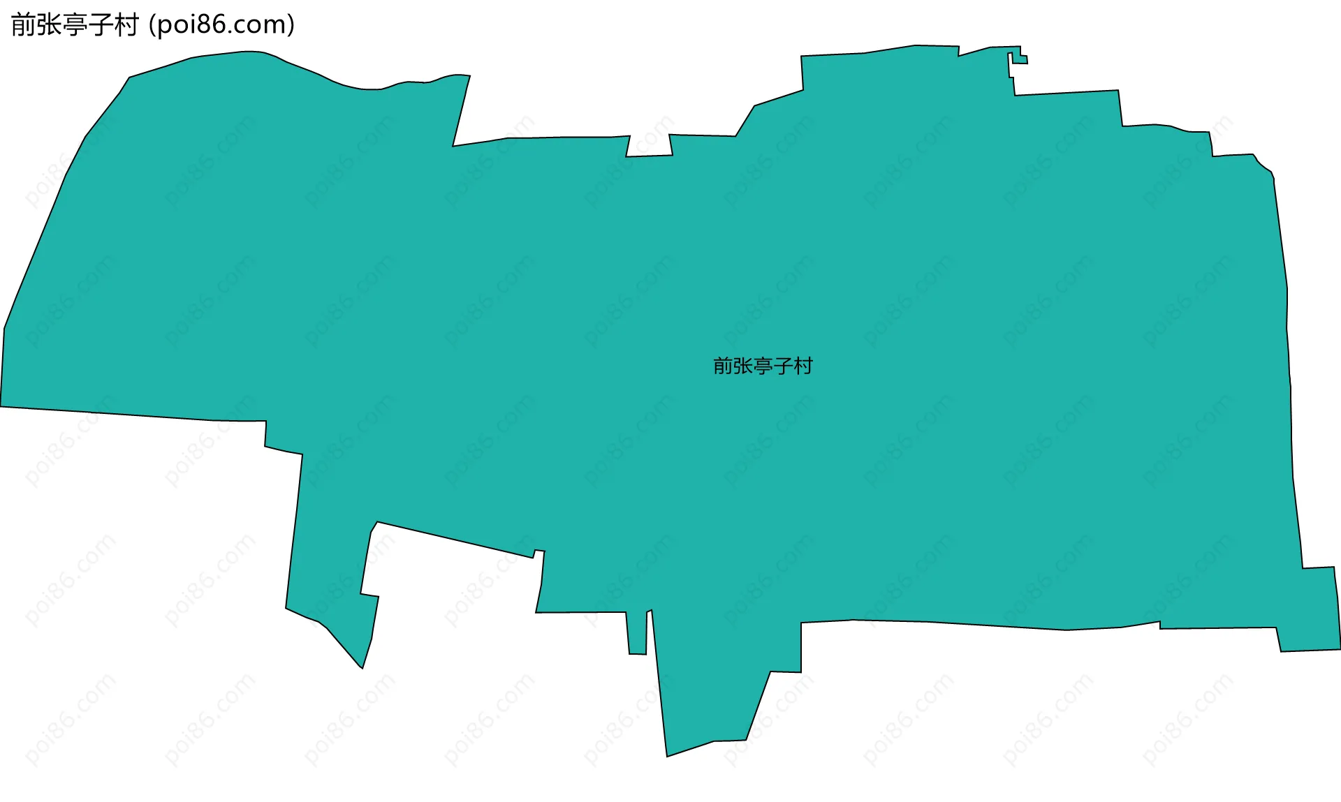 前张亭子村边界地图