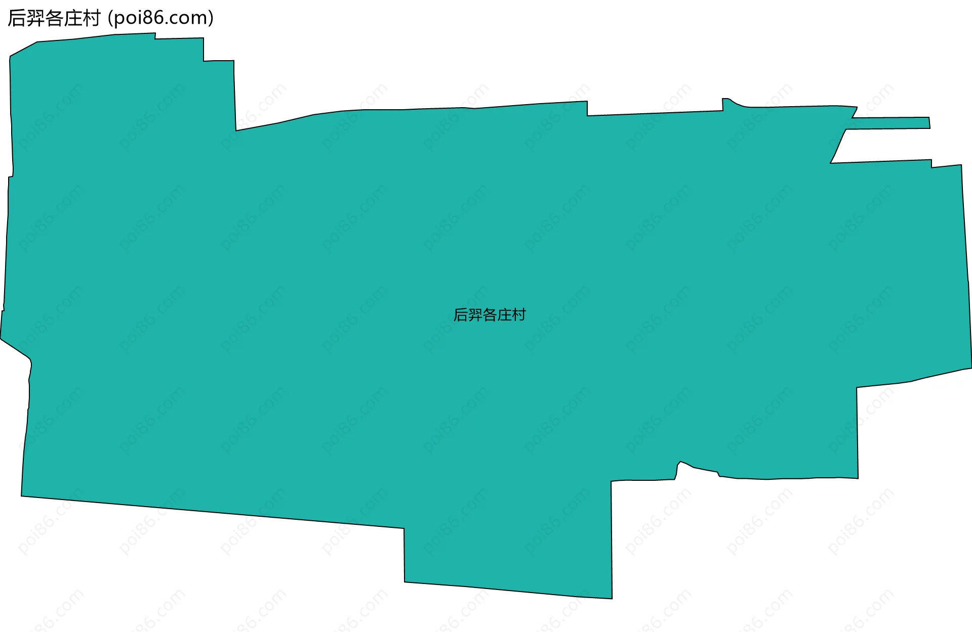 后羿各庄村边界地图