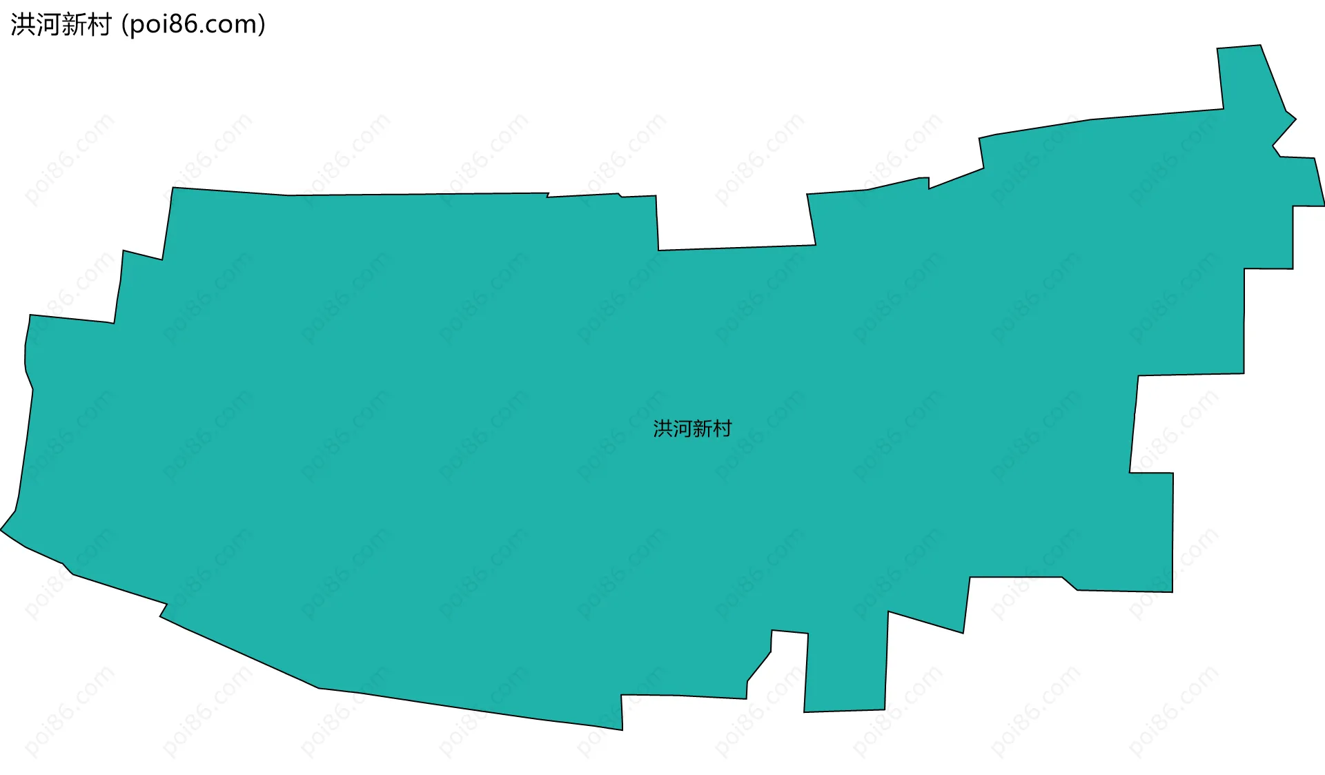 洪河新村边界地图