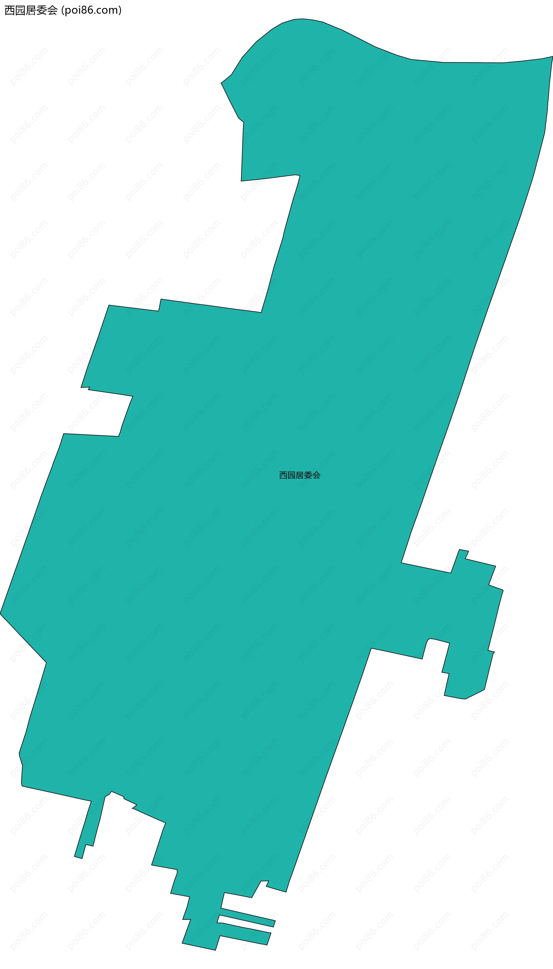 西园居委会边界地图