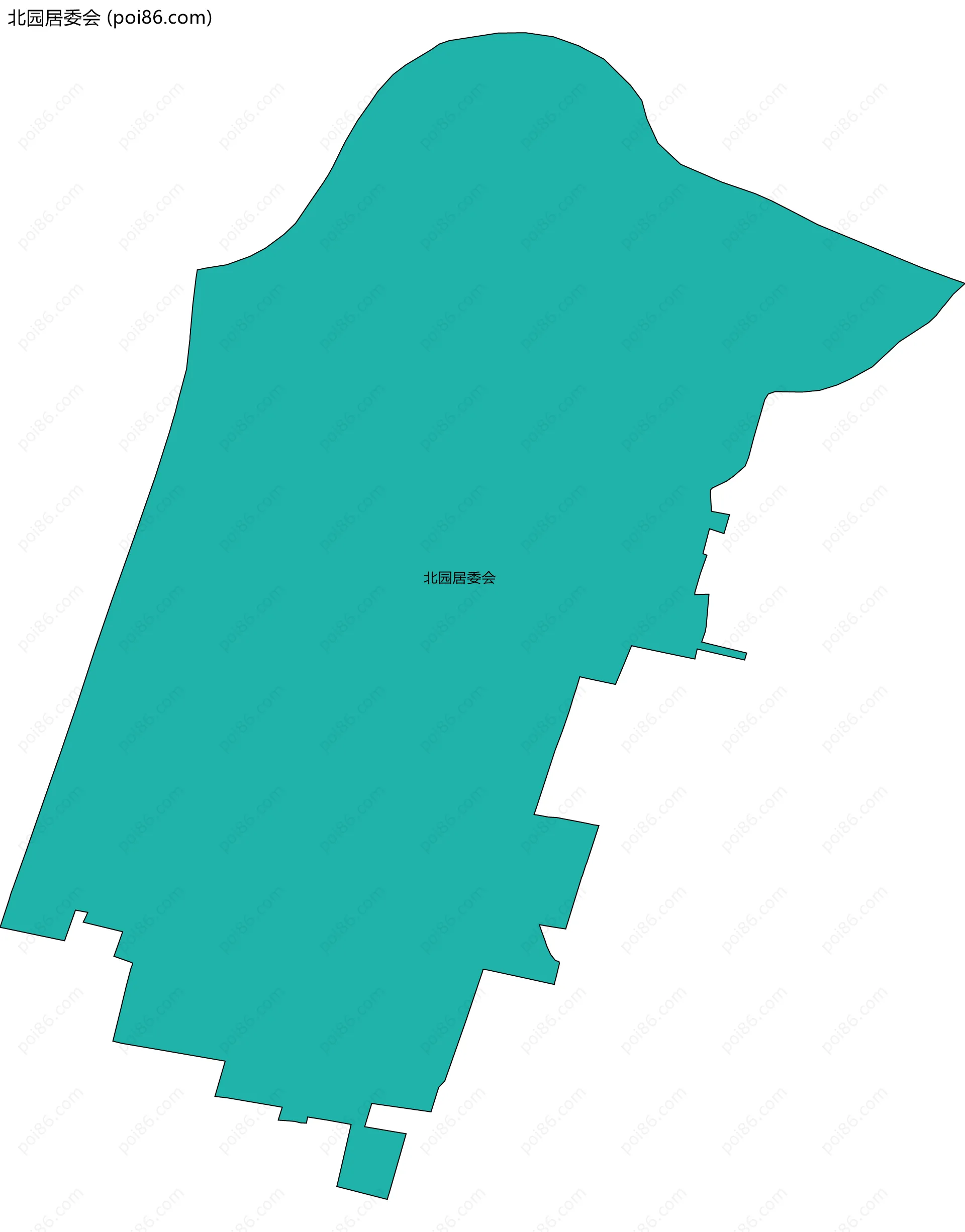 北园居委会边界地图