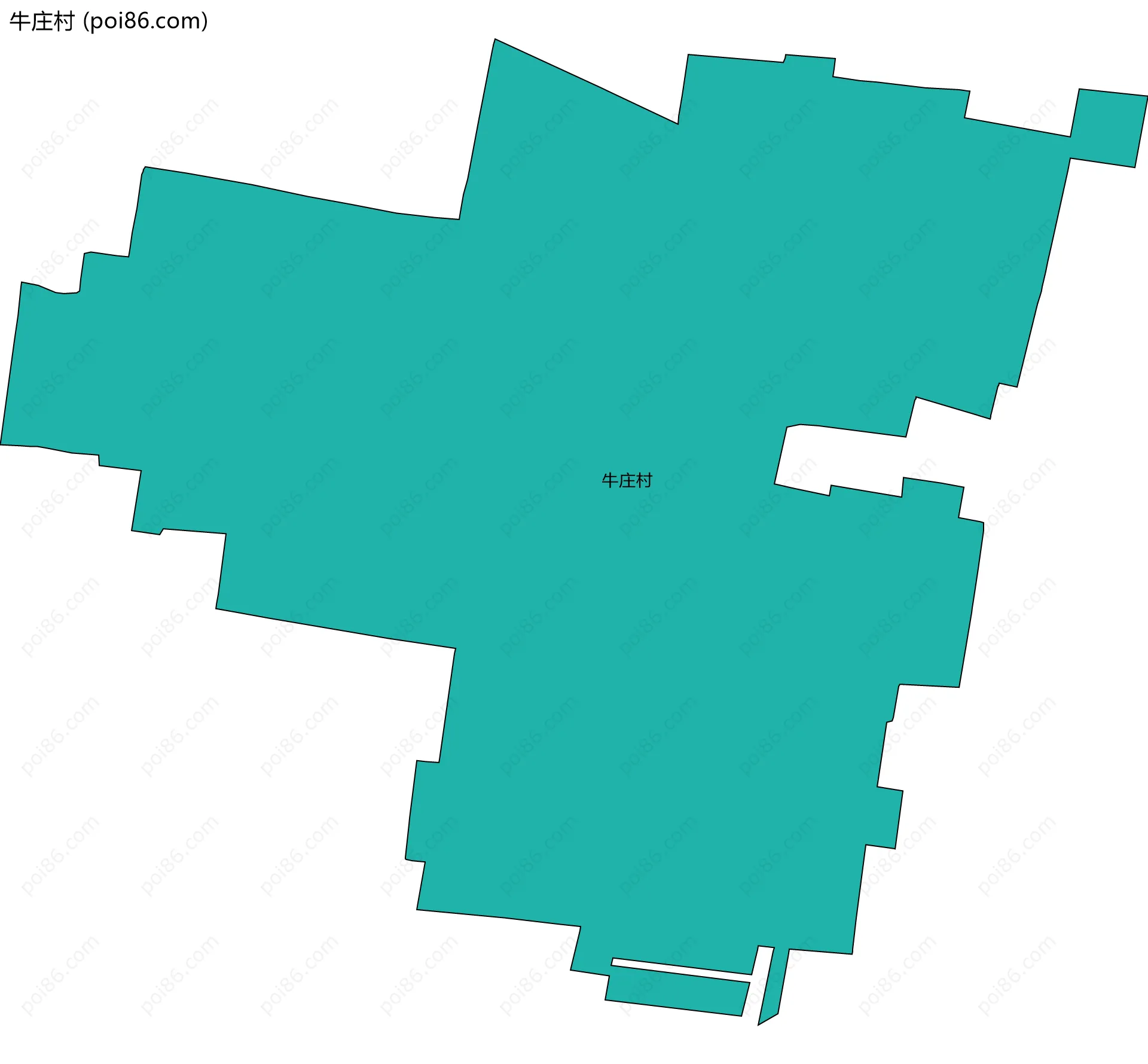 牛庄村边界地图