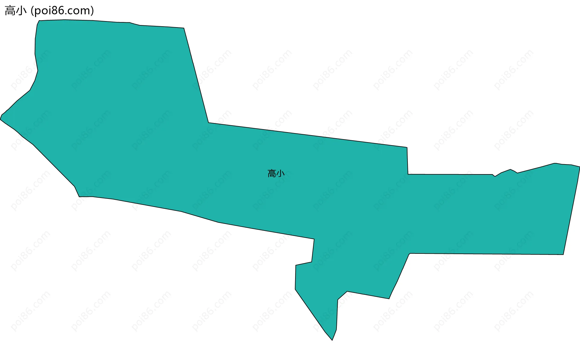 高小边界地图
