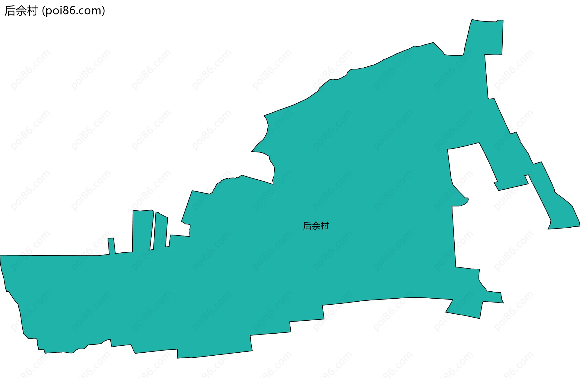 后佘村边界地图