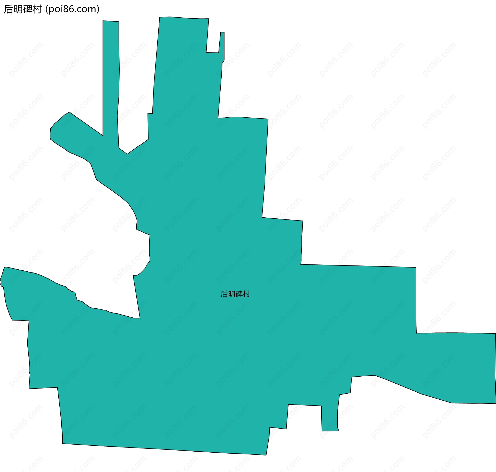 后明碑村边界地图