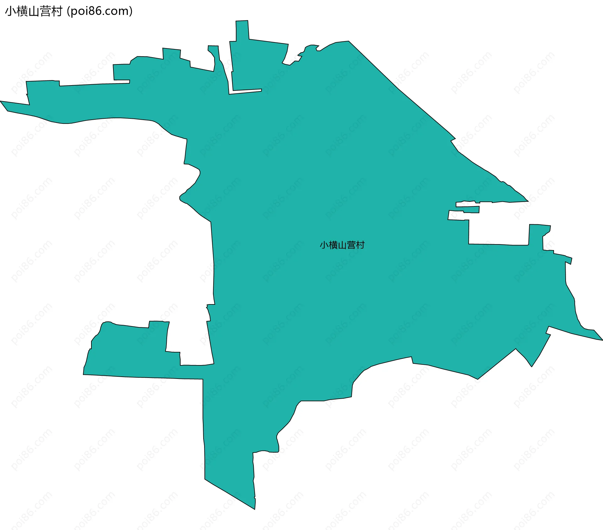 小横山营村边界地图