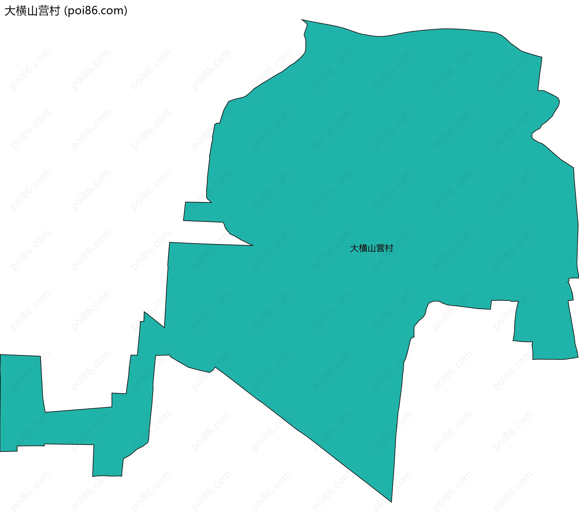 大横山营村边界地图