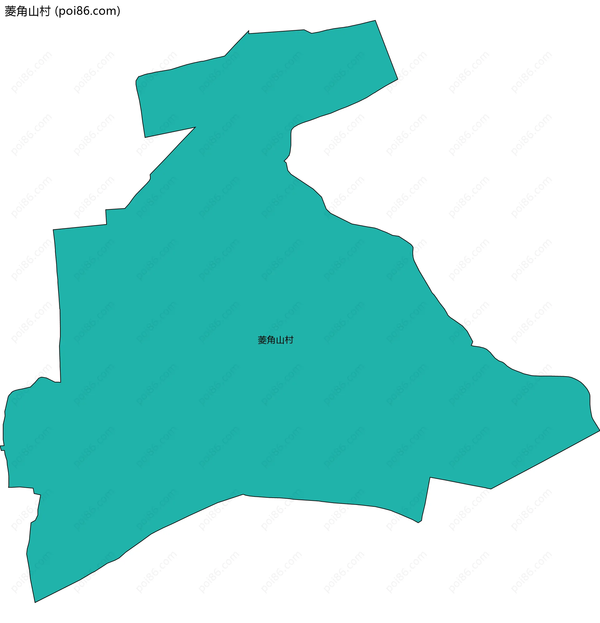 菱角山村边界地图