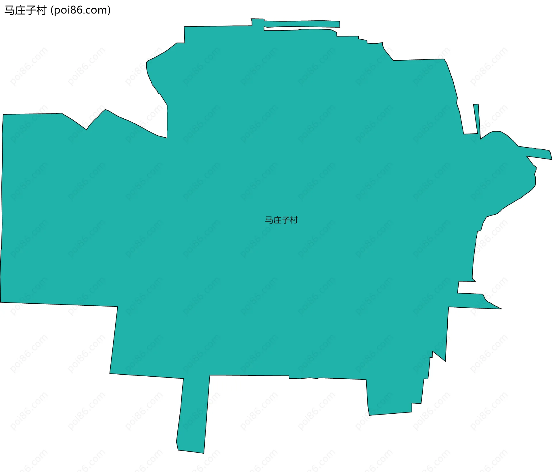 马庄子村边界地图