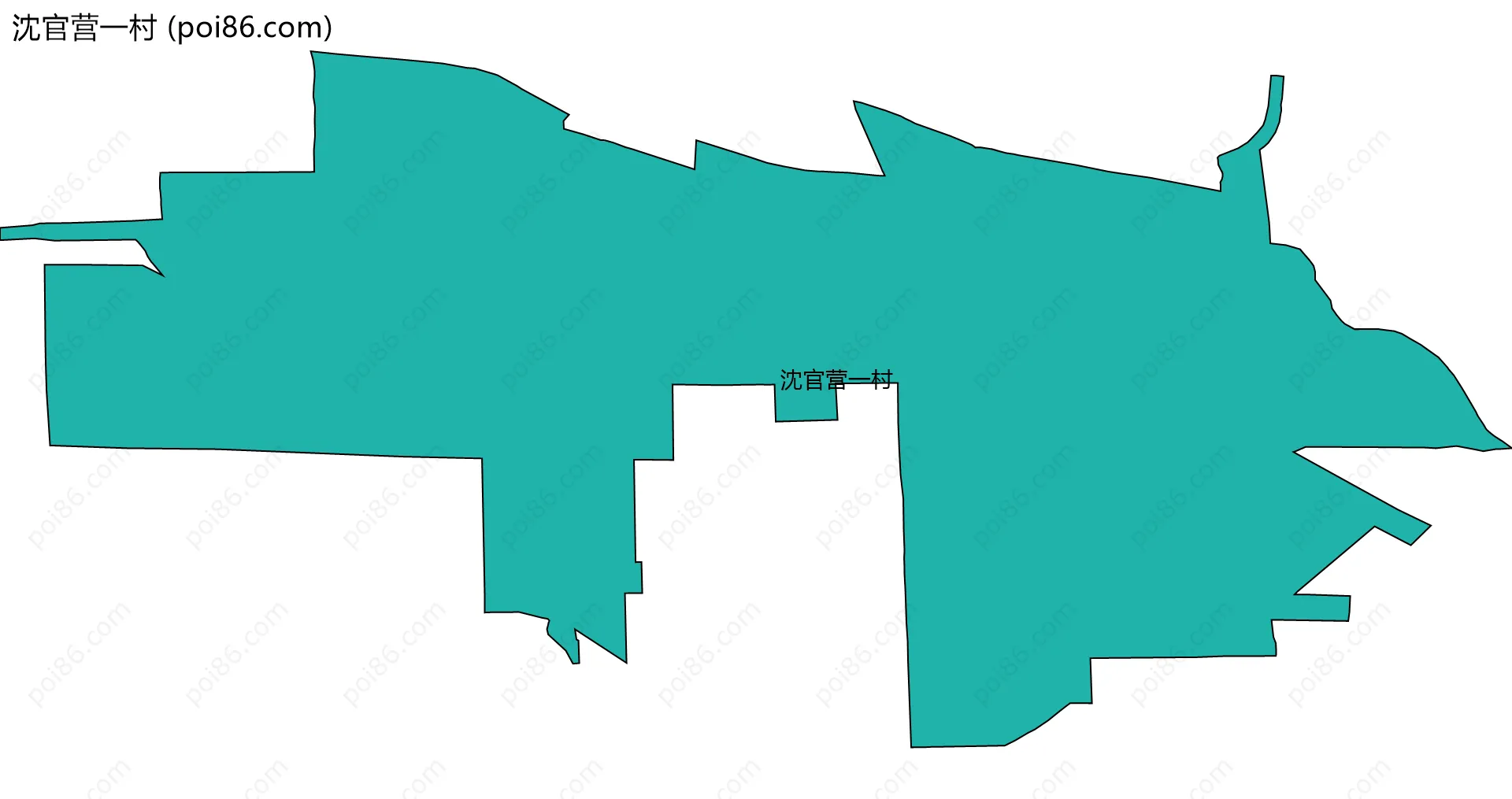 沈官营一村边界地图