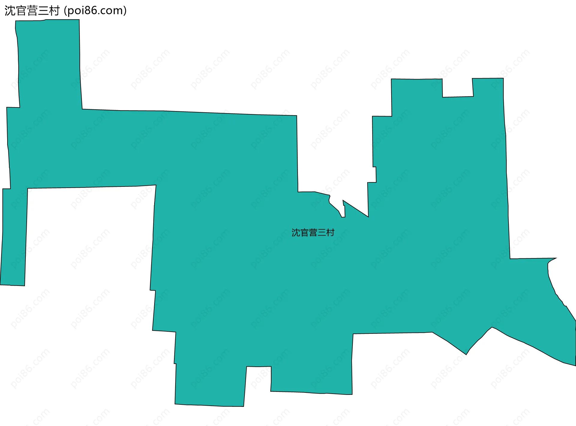 沈官营三村边界地图