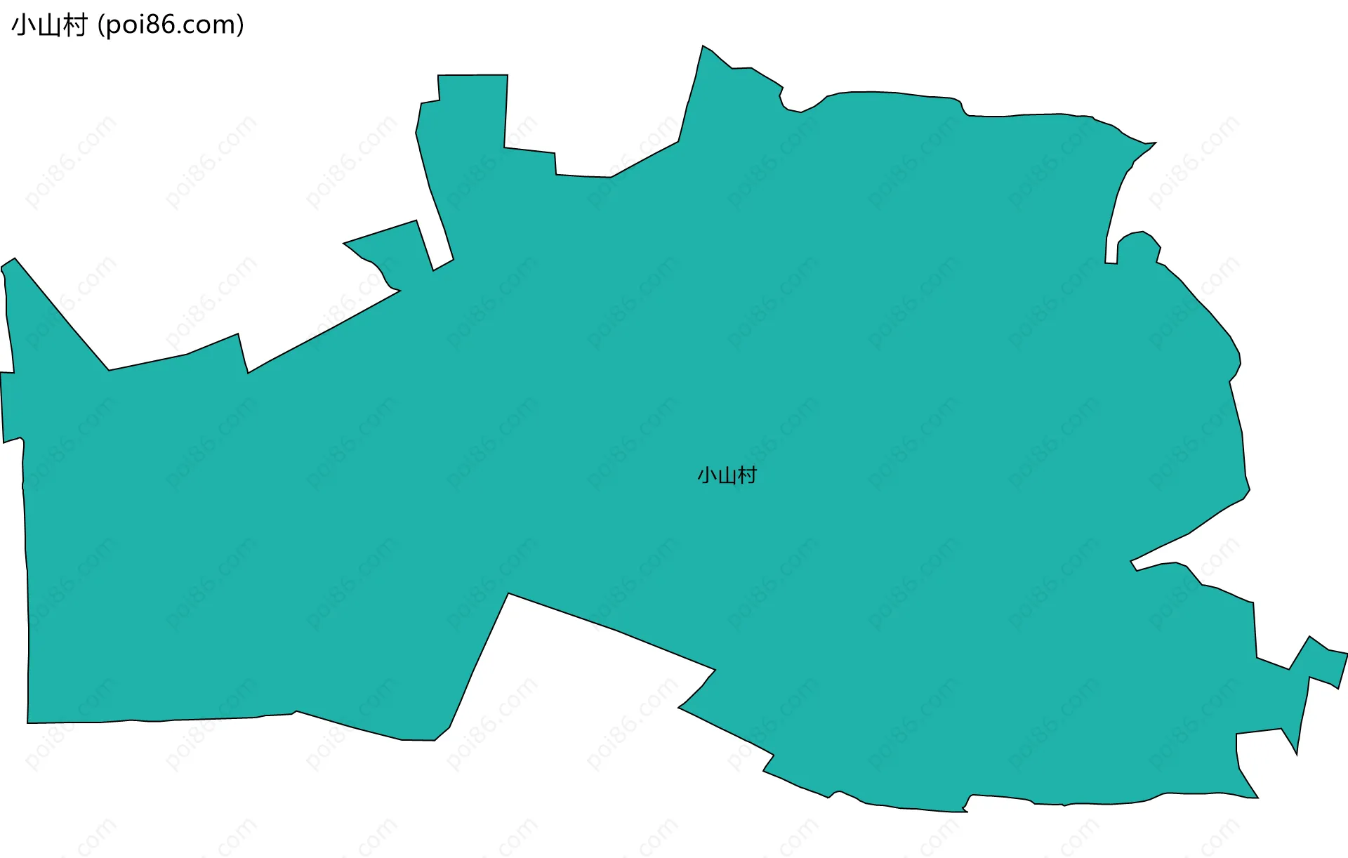 小山村边界地图